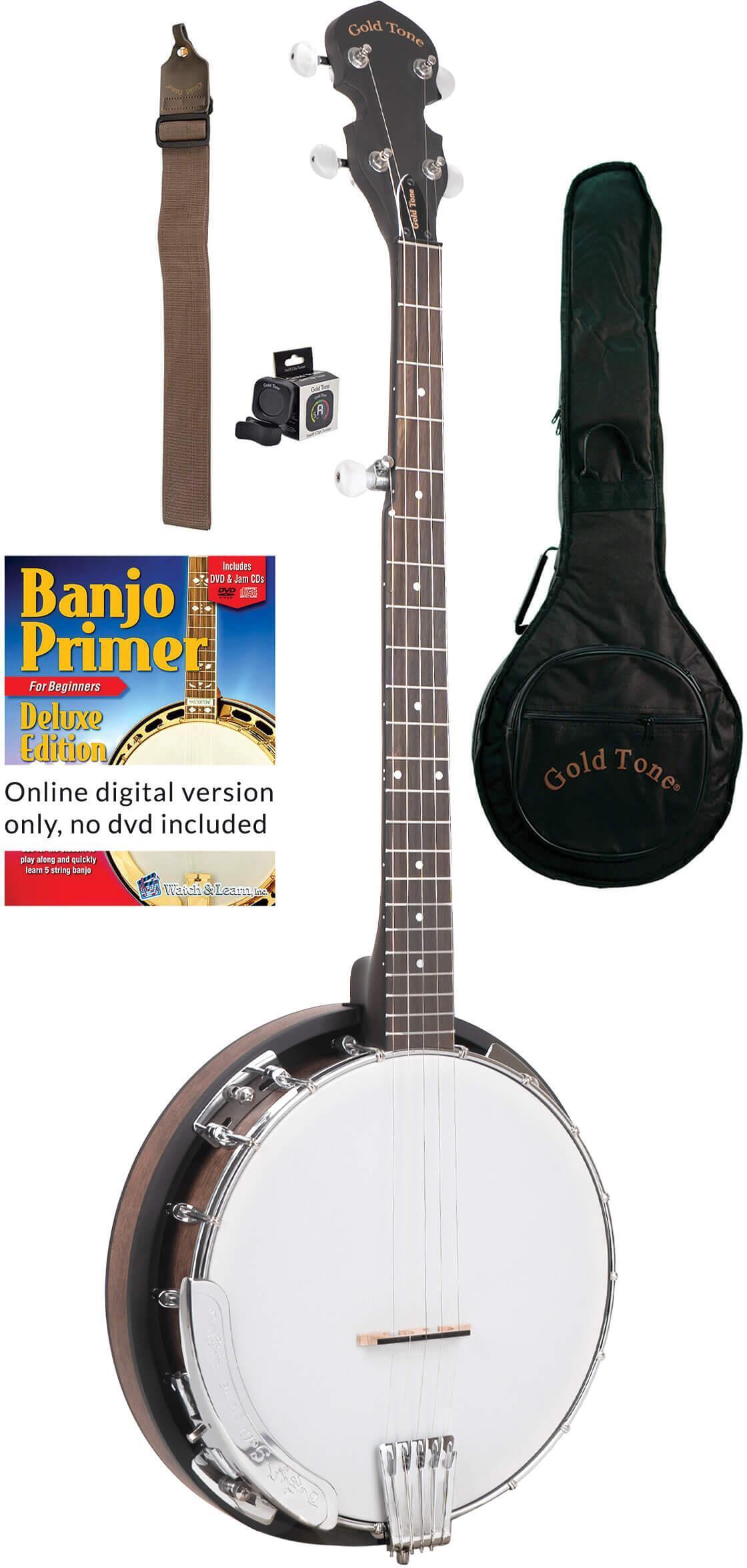Gold Tone CC-BG Cripple Creek Banjo Bluegrass Starter Pack | Sweetwater