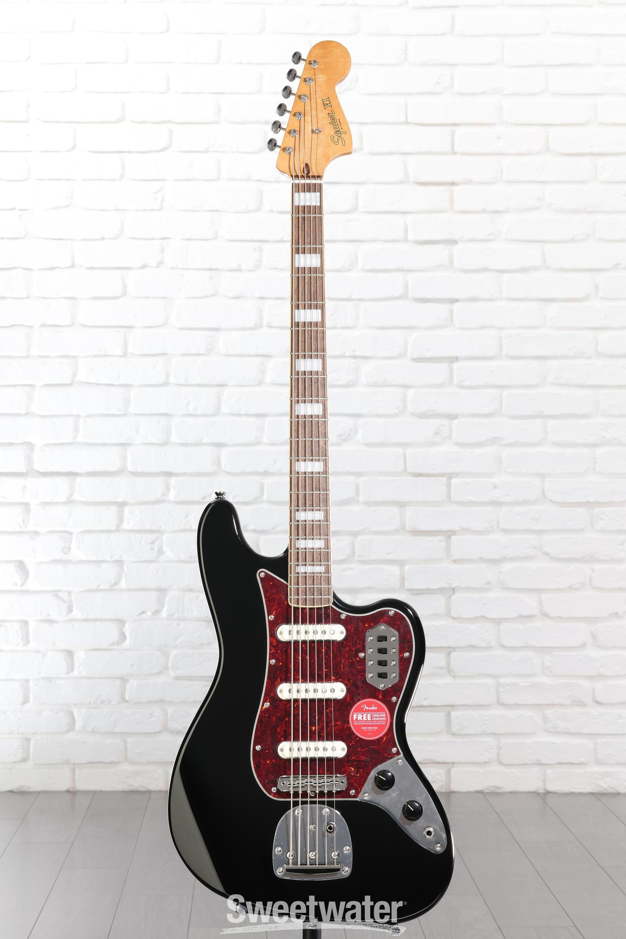 Squier Classic Vibe Bass VI Guitar - Black | Sweetwater