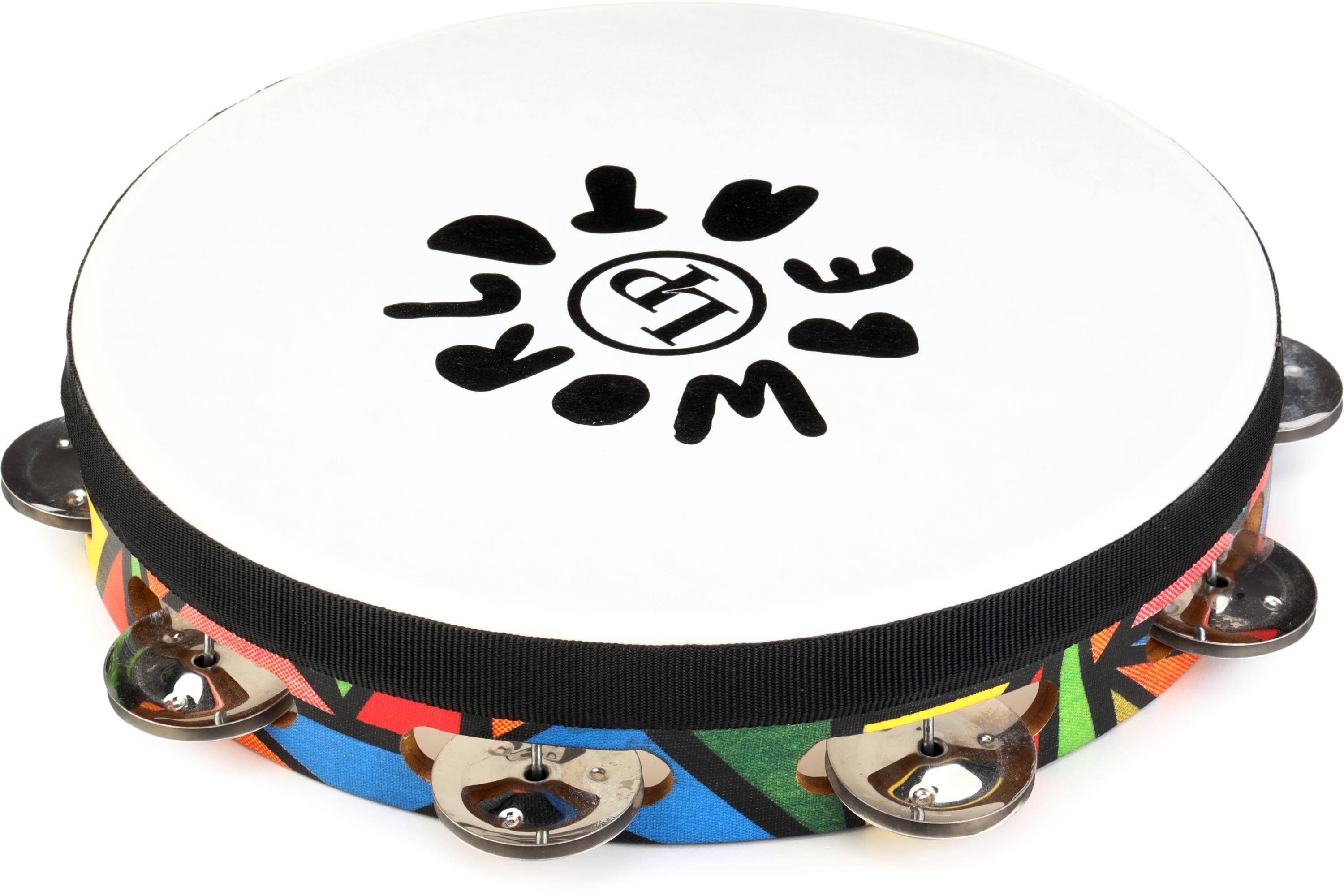 Photo of Latin Percussion World Beat Tambourine - 10 inches, Multicolor