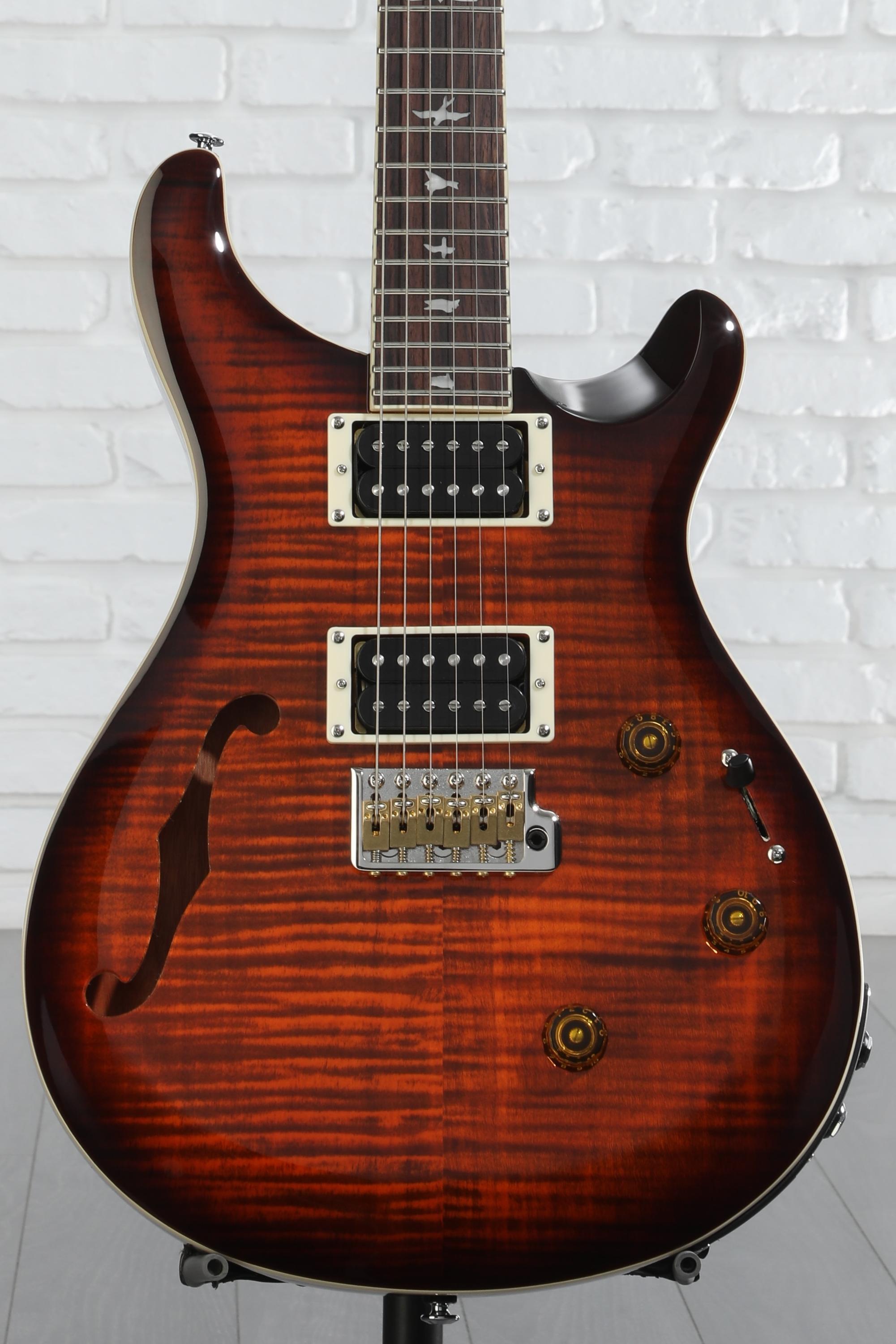 PRS SE Custom 24 Semi-Hollow Piezo Electric Guitar - Orange