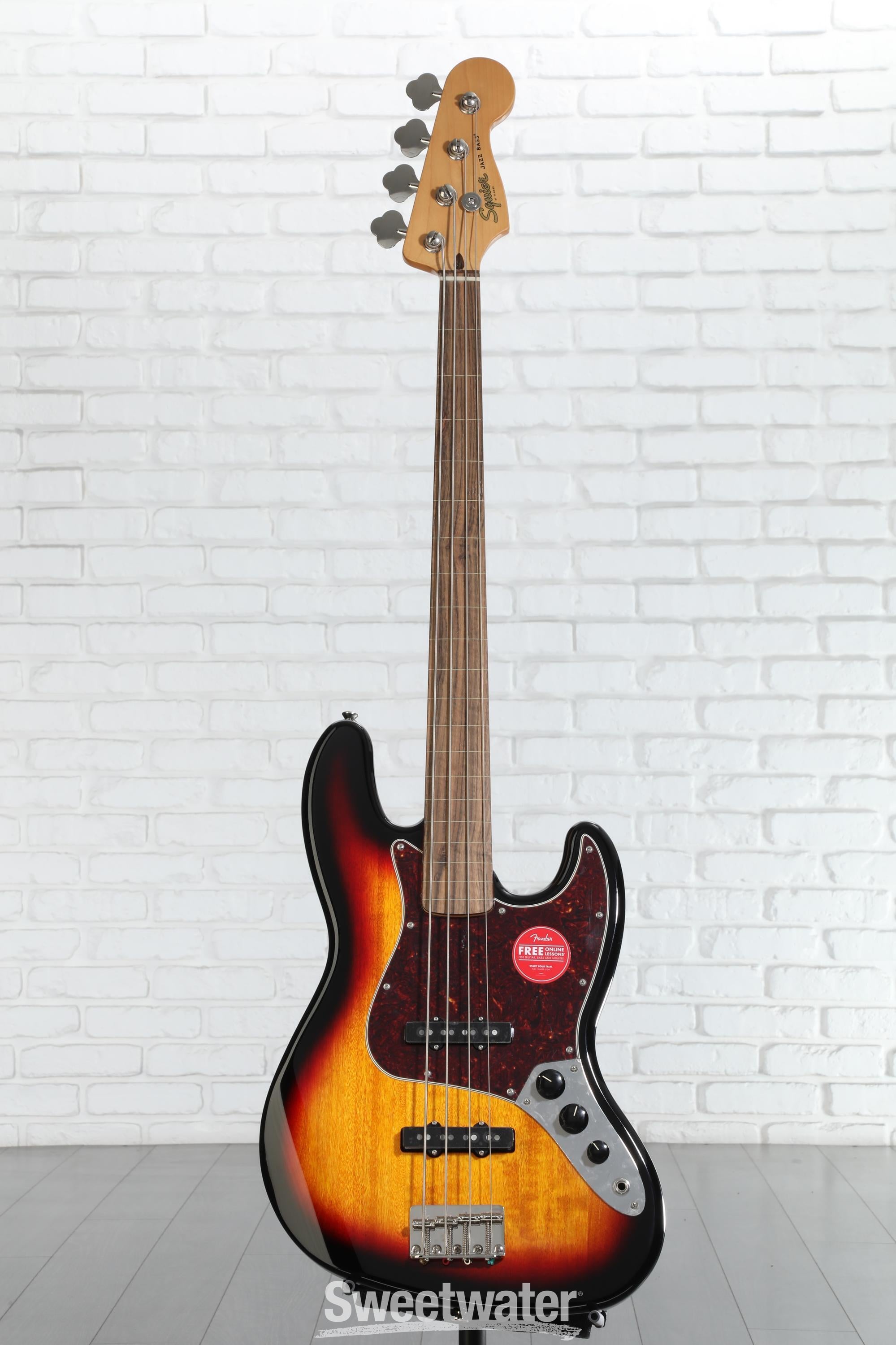 Squier Classic Vibe '60s Fretless Jazz Bass - 3-Tone Sunburst
