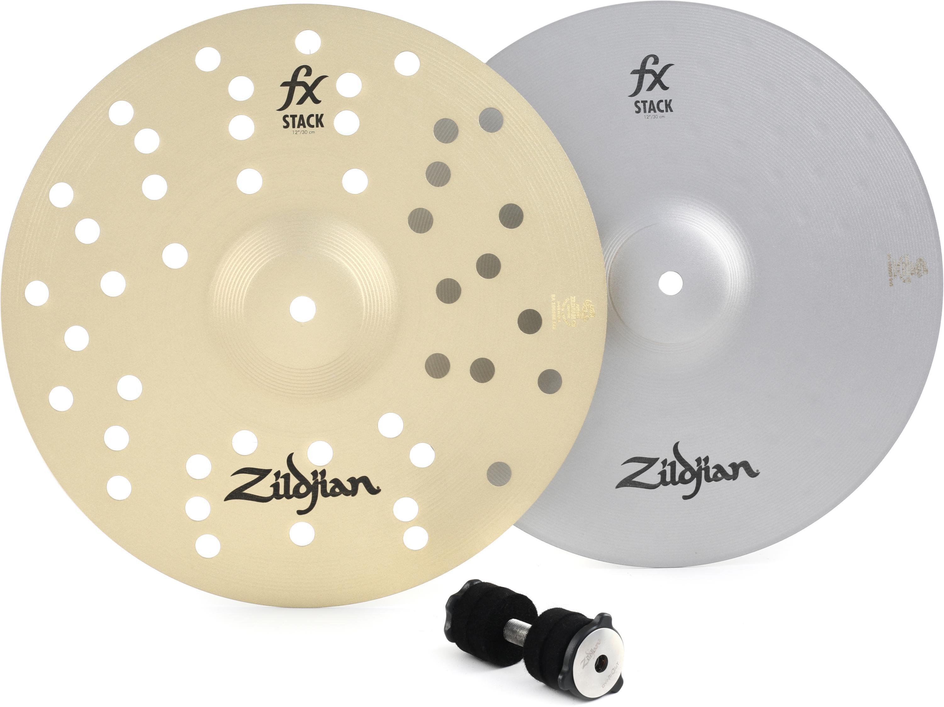 Zildjian 12-inch FX Stacks Cymbals with Cymbolt Mount | Sweetwater