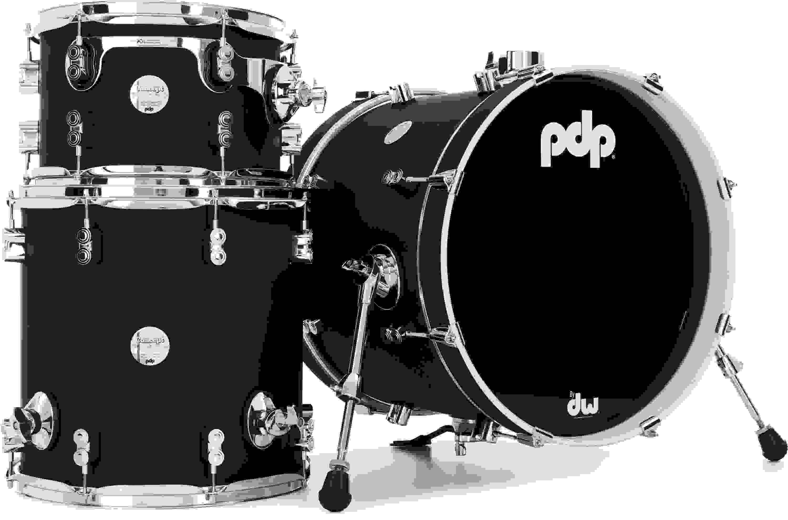 PDP Concept Maple Bop 3-piece Shell Pack - Satin Black