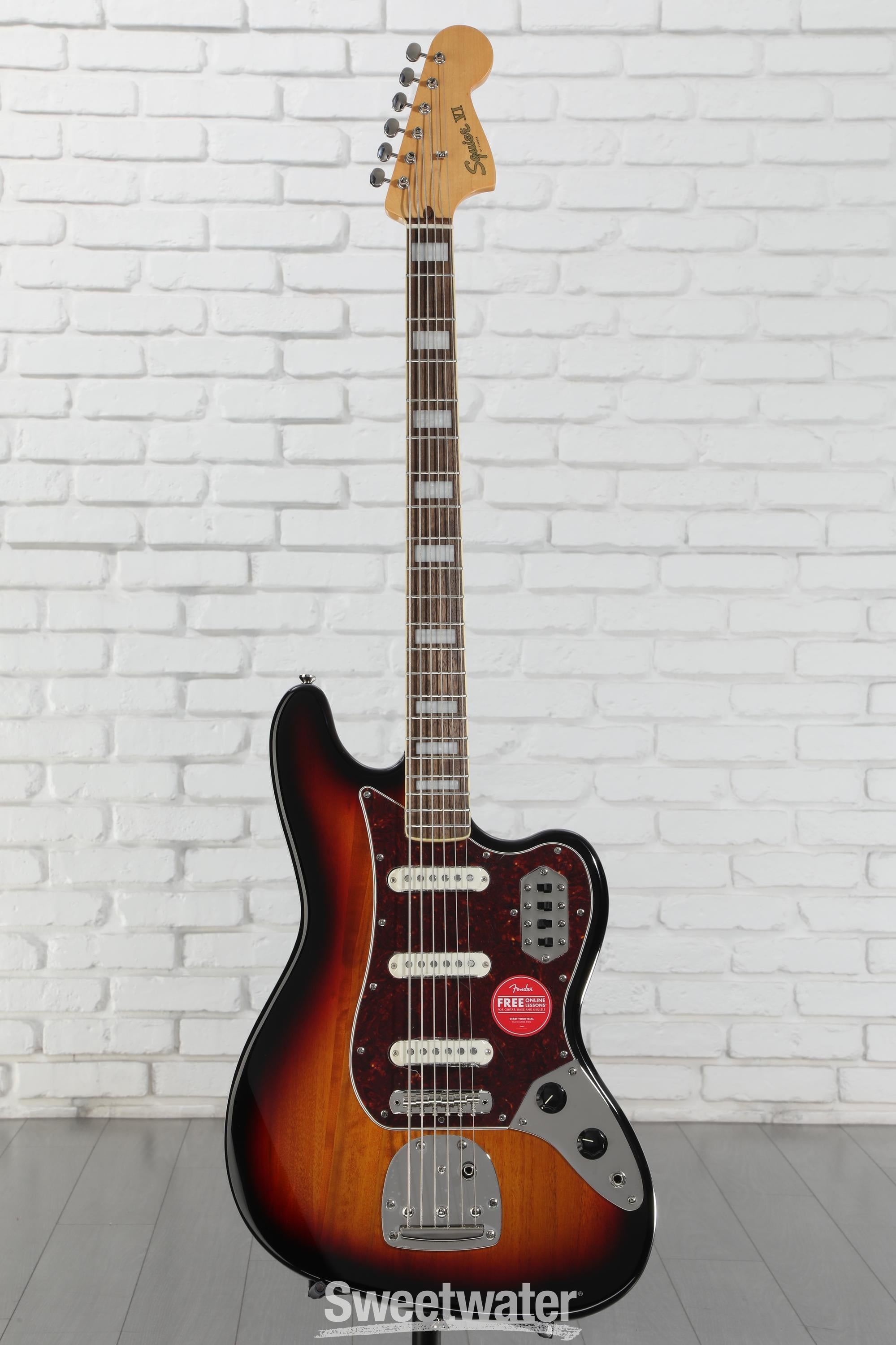 Squier Classic Vibe Bass VI Guitar - 3-tone Sunburst