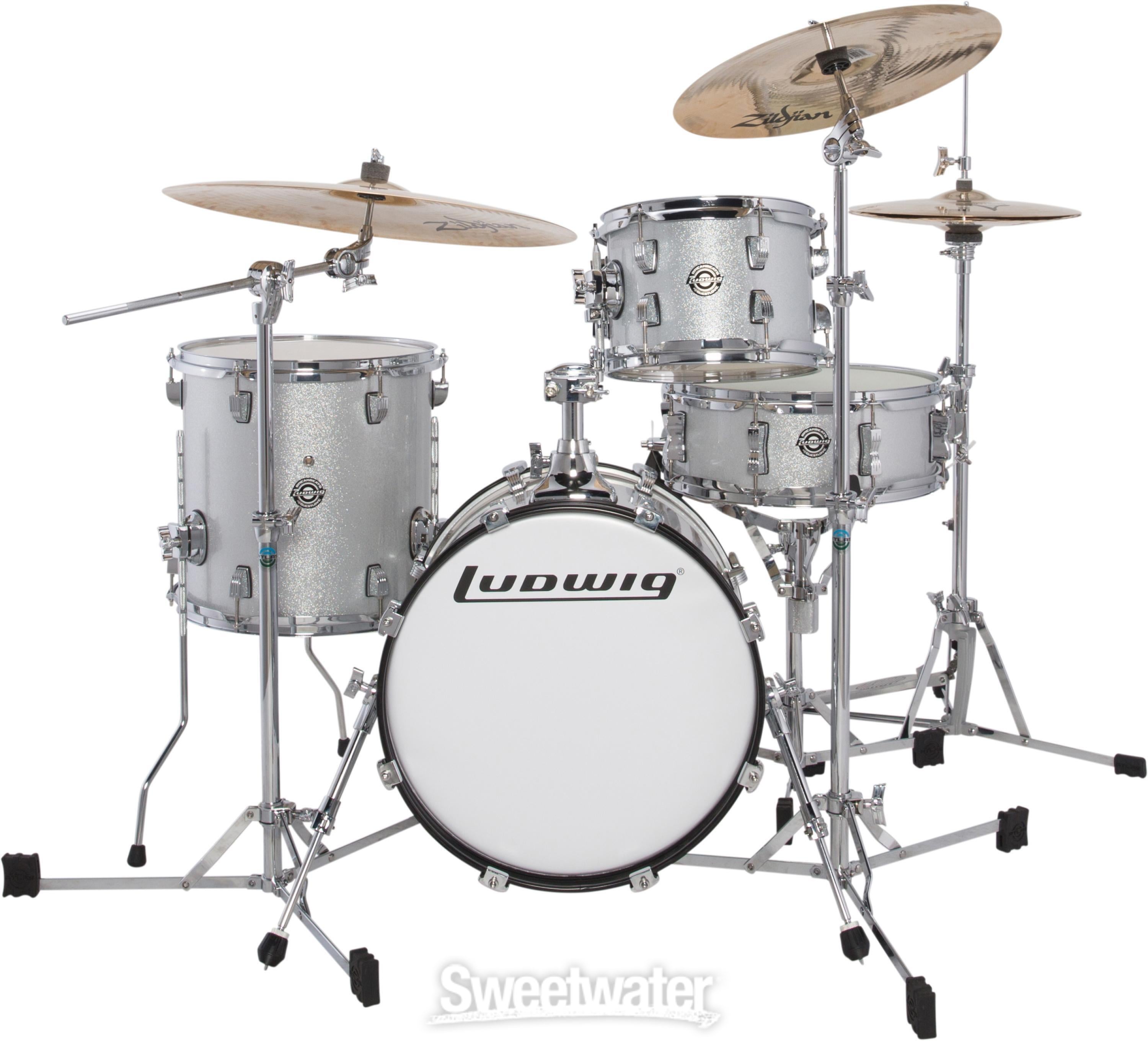 Ludwig breakbeats deals set white sparkle