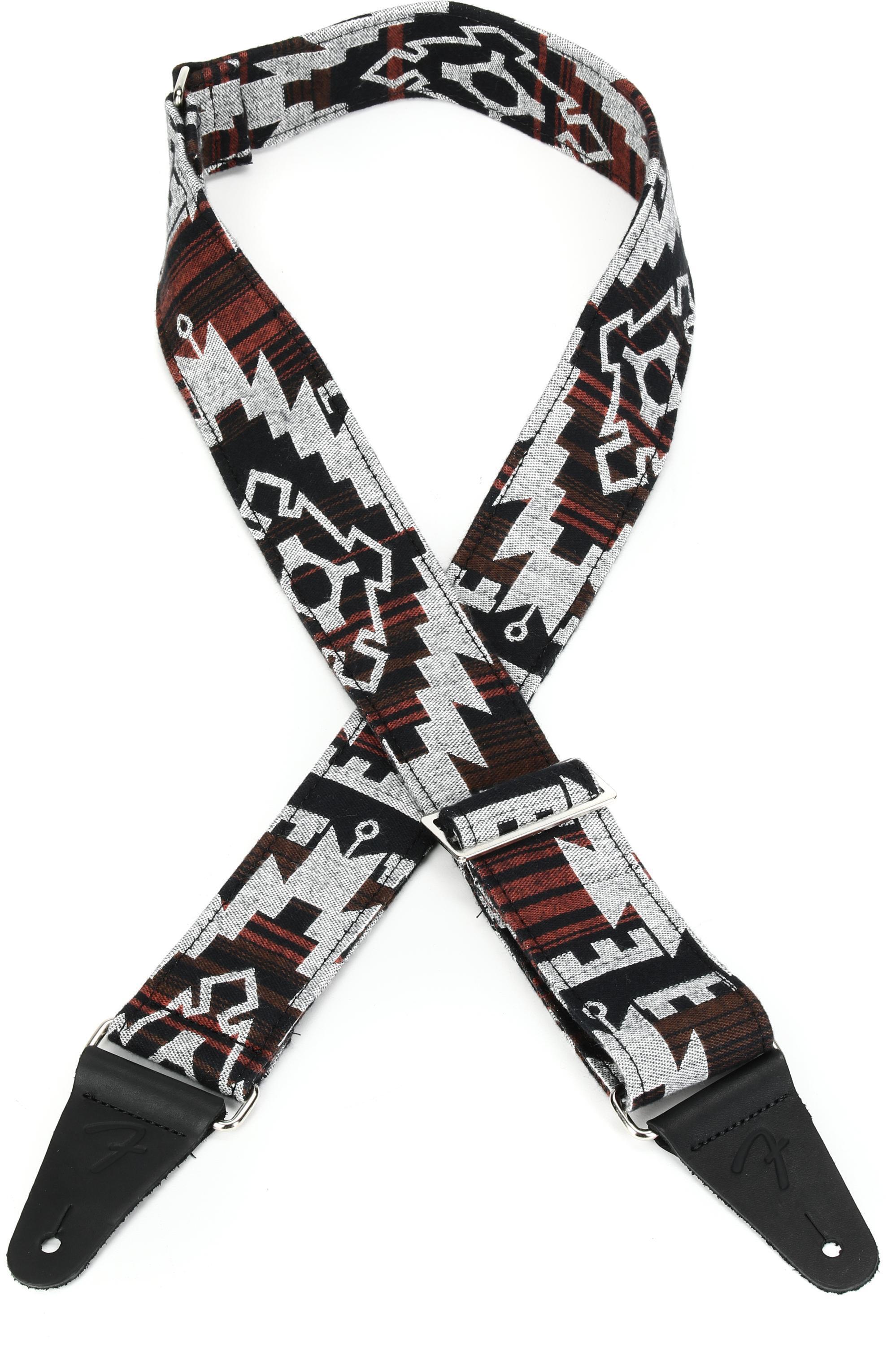 Fender 2-inch Zion Guitar Strap - Black Aztec | Sweetwater