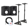 Photo of Yamaha HS3 3.5-inch Powered Studio Monitor Pair with Stands and Cables