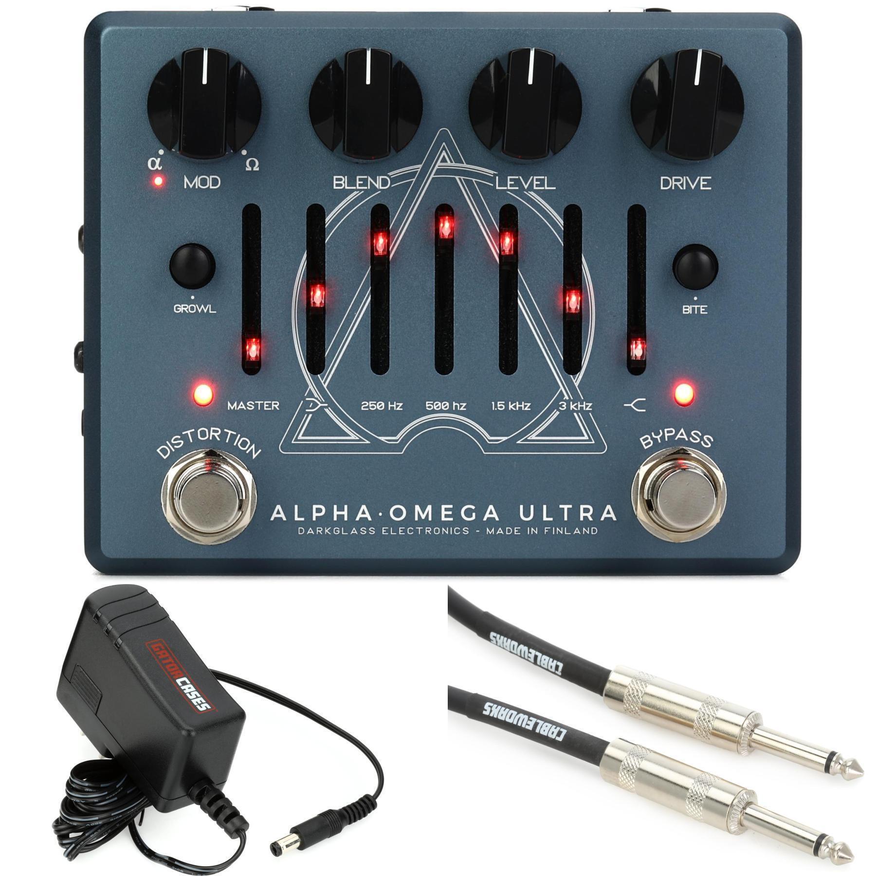 Darkglass Alpha Omega Ultra Dual Bass Preamp/OD Pedal with Aux In