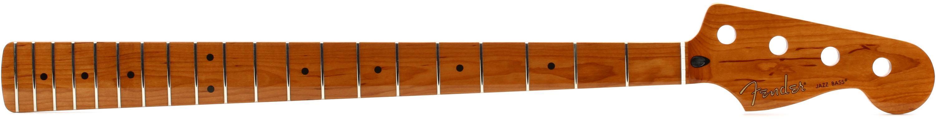 Photo of Fender Roasted Maple Standard Series Jazz Bass Neck - Maple Fingerboard