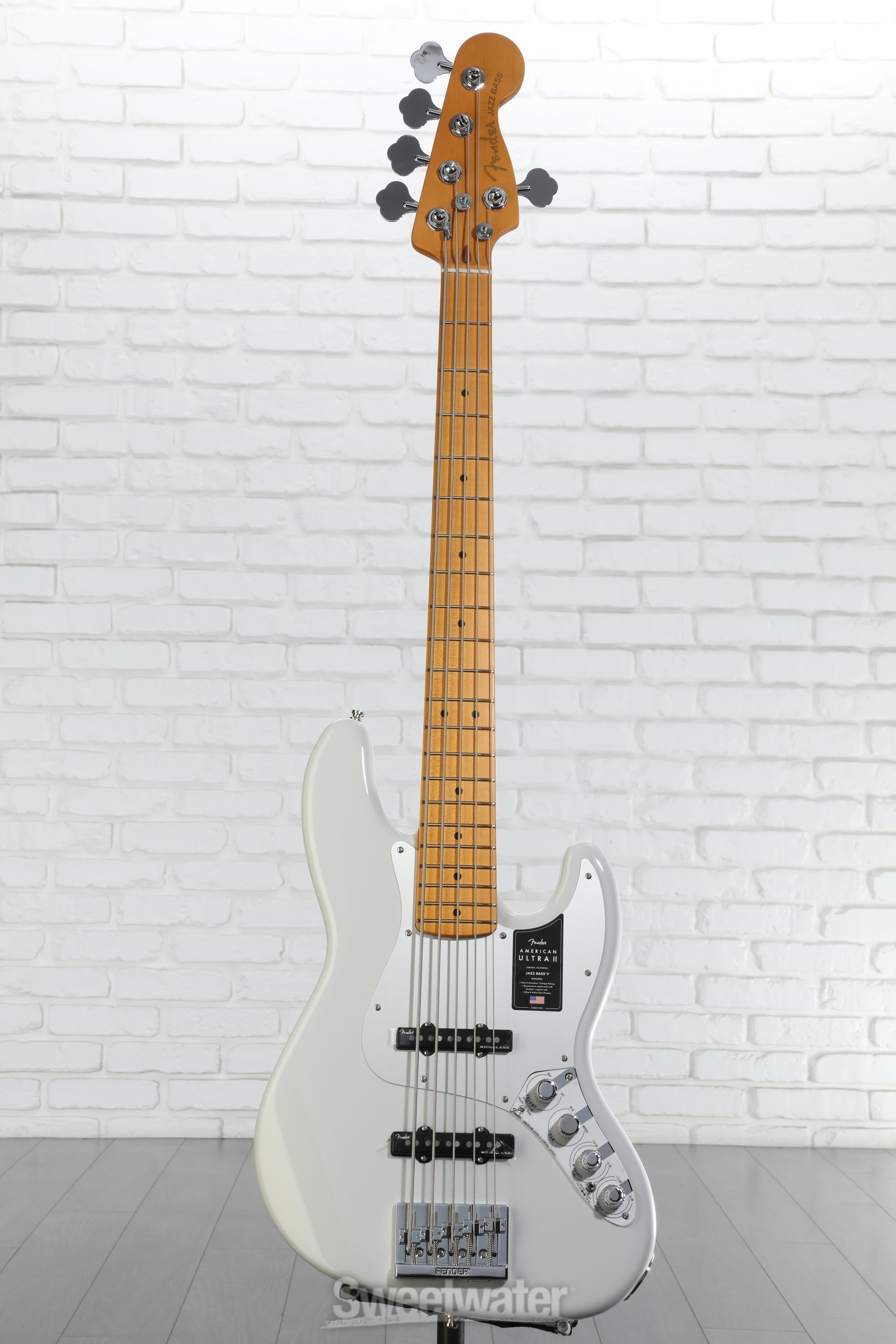 Fender USA American Ultra V 5弦Bass Fender American Ultra Jazz Bass V - Arctic Pearl with Maple