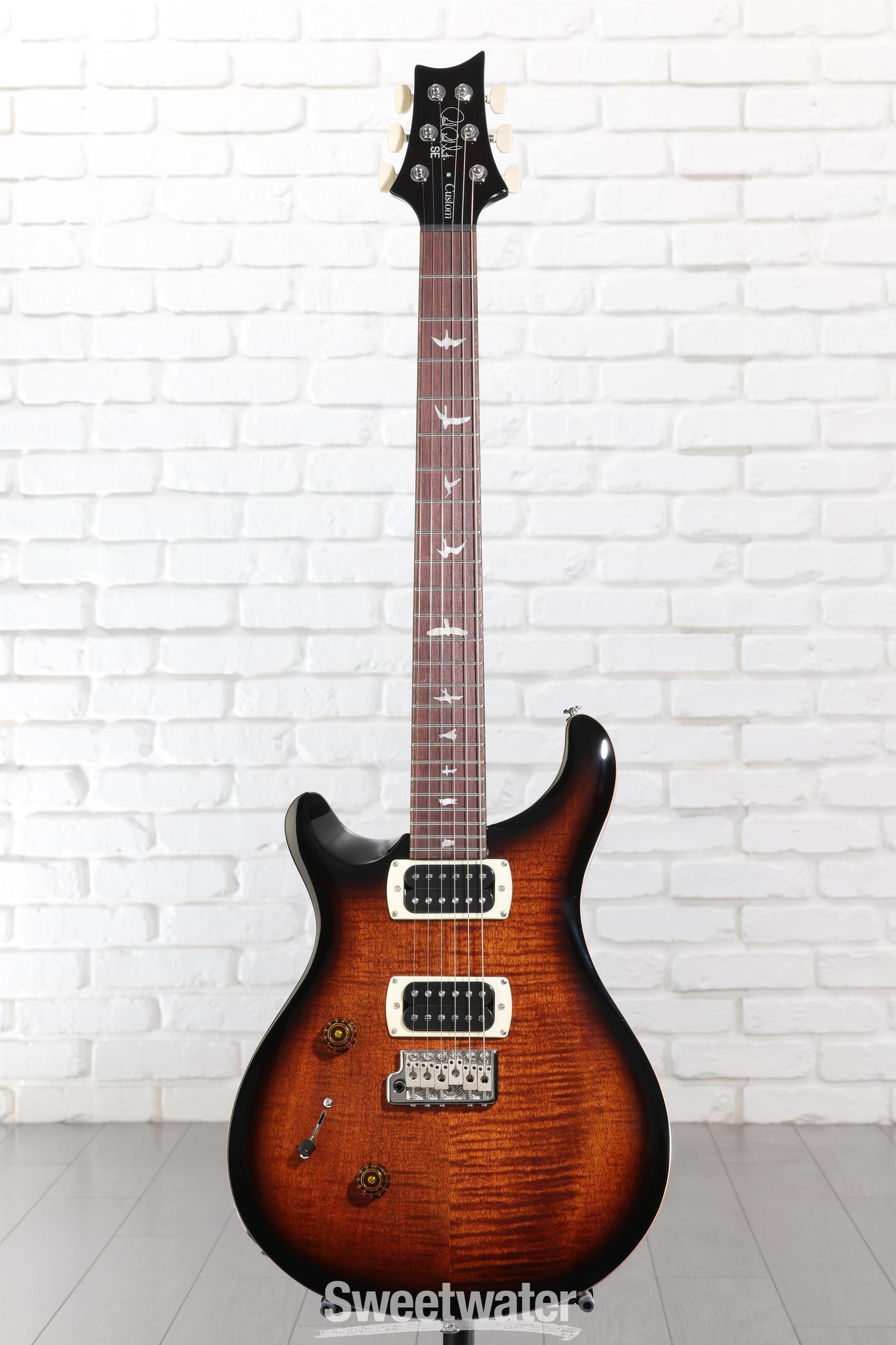 PRS SE Custom 24 Left-handed Electric Guitar - Black Gold Sunburst