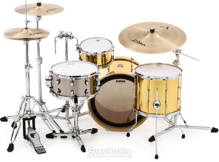 SJC Custom Drums Busker "DeVille" 3-piece Shell Pack - Black Sparkle Wrap