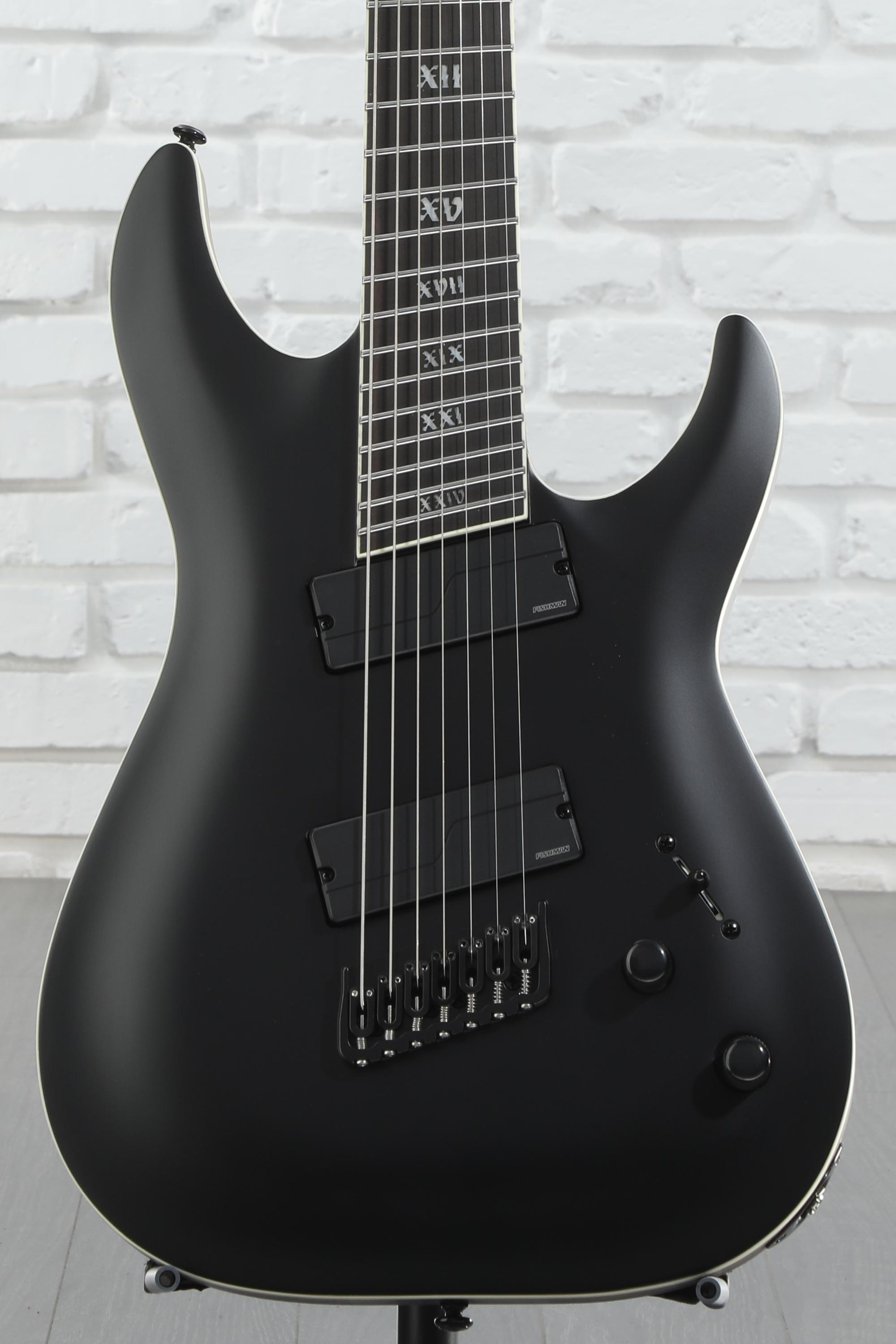Schecter C-7 Multi-scale SLS Elite Evil Twin 7-string Electric Guitar - Satin Black