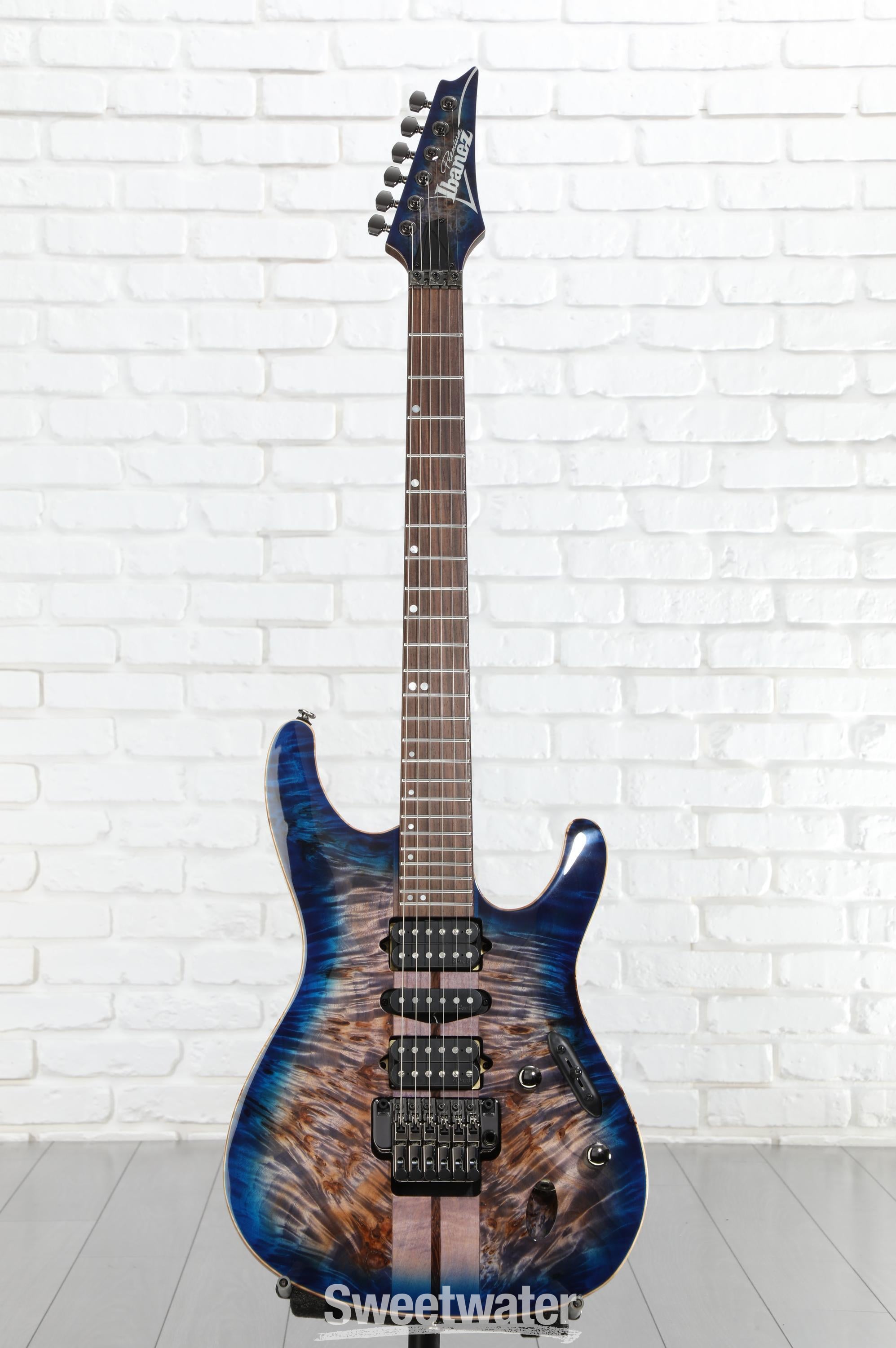Ibanez Premium S1070PBZ Electric Guitar - Cerulean Blue Burst