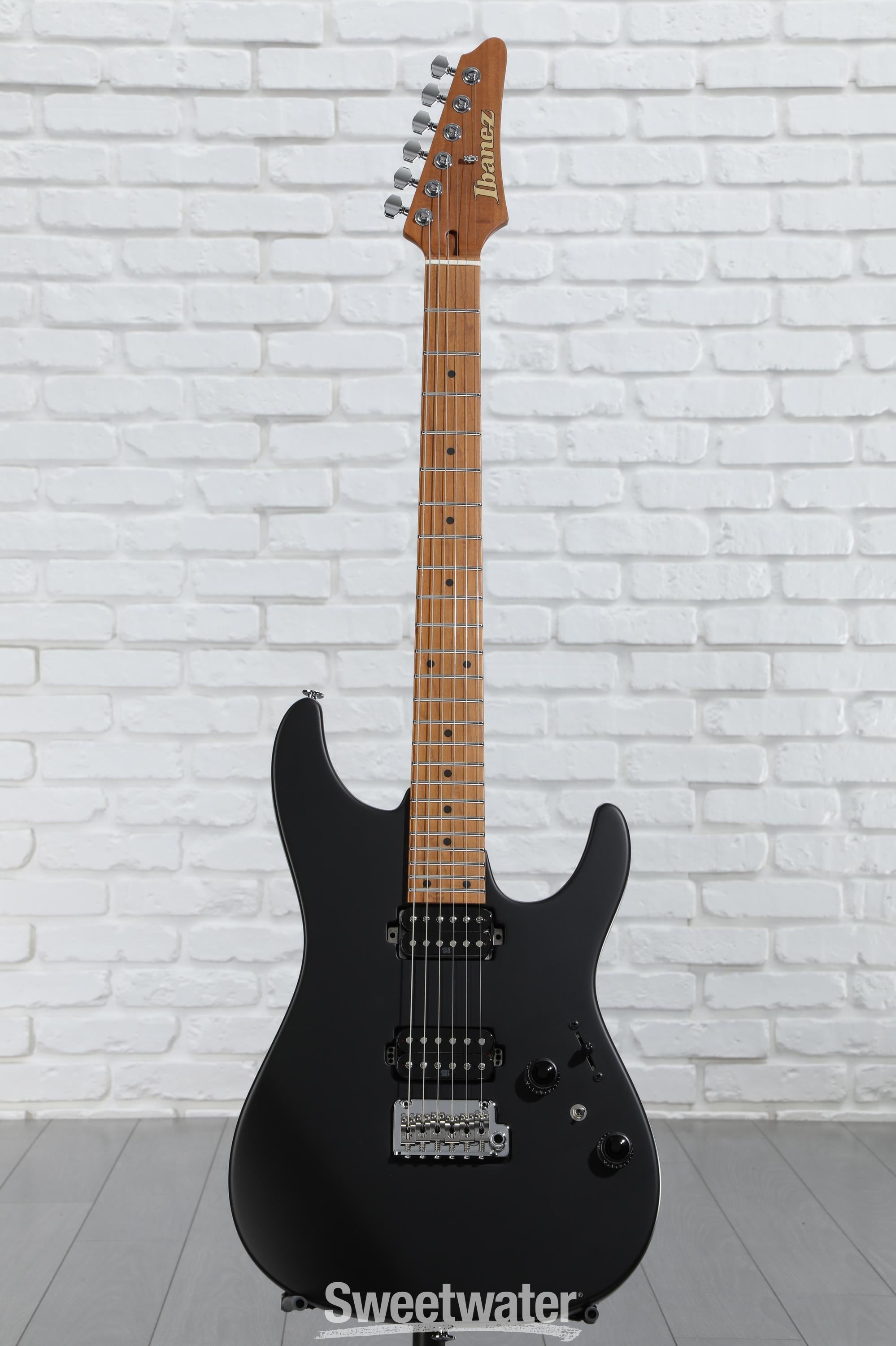 Ibanez Prestige AZ2402 Electric Guitar - Black Flat | Sweetwater