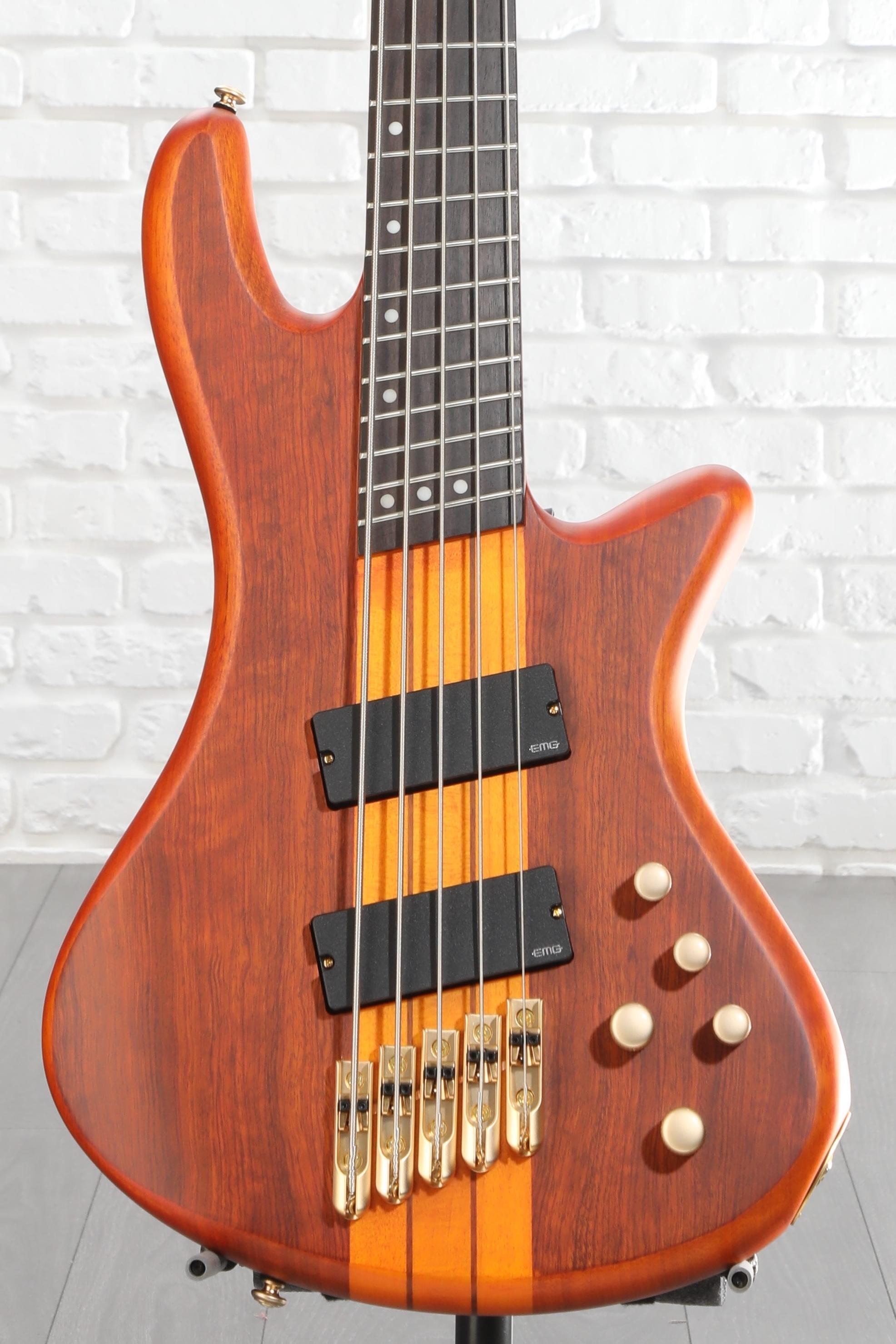 Schecter Stiletto Studio 5 FF Bass Guitar - Honey Satin | Sweetwater