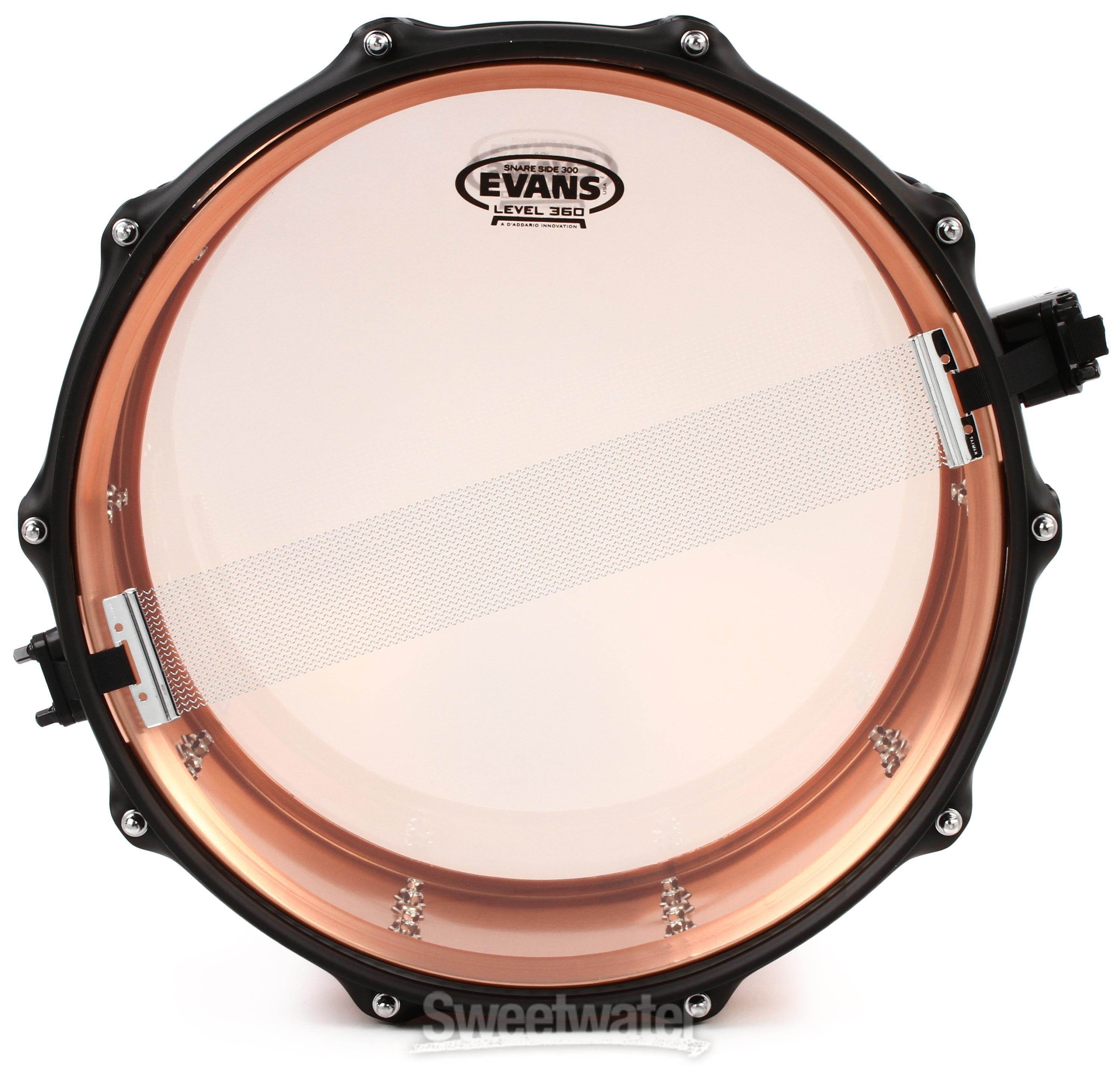 SJC Custom Drums Armada Series Copper Snare Drum - 7 x 14 inch - Flat Black  Hardware