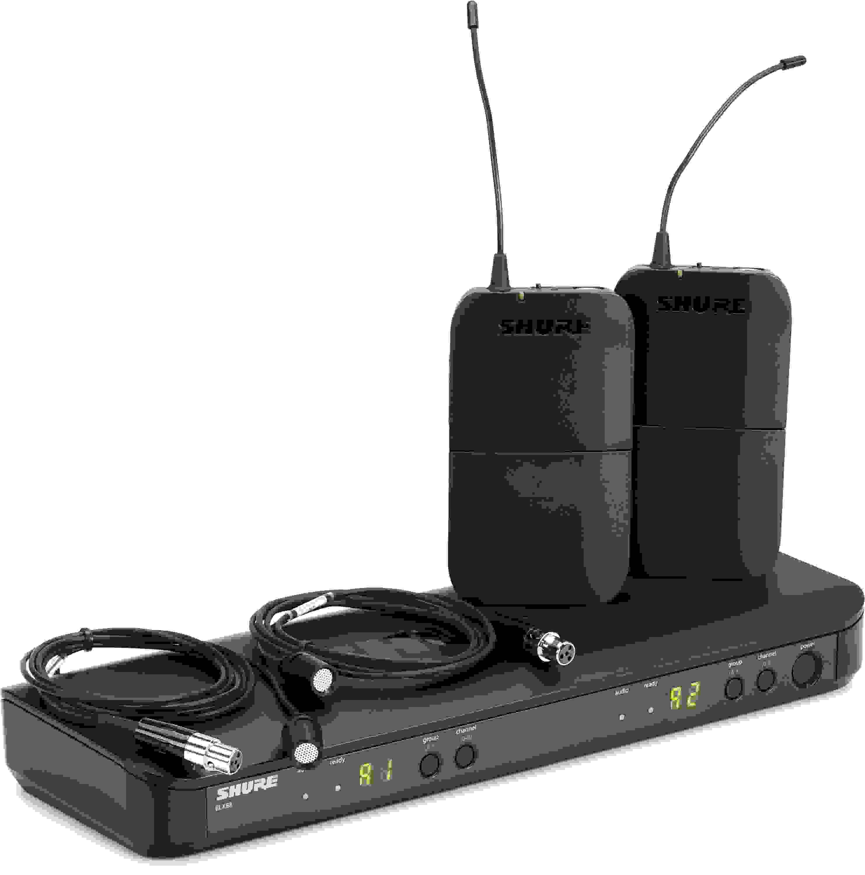 Shure BLX188/CVL Dual Channel Wireless Lavalier System - H9 Band