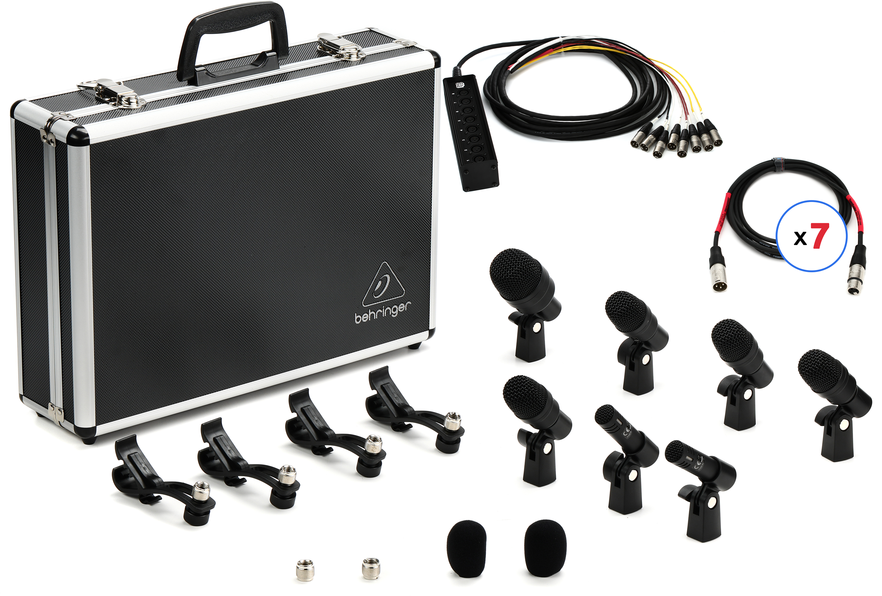 Behringer BC1200 Professional 7-piece Drum Microphone Set with