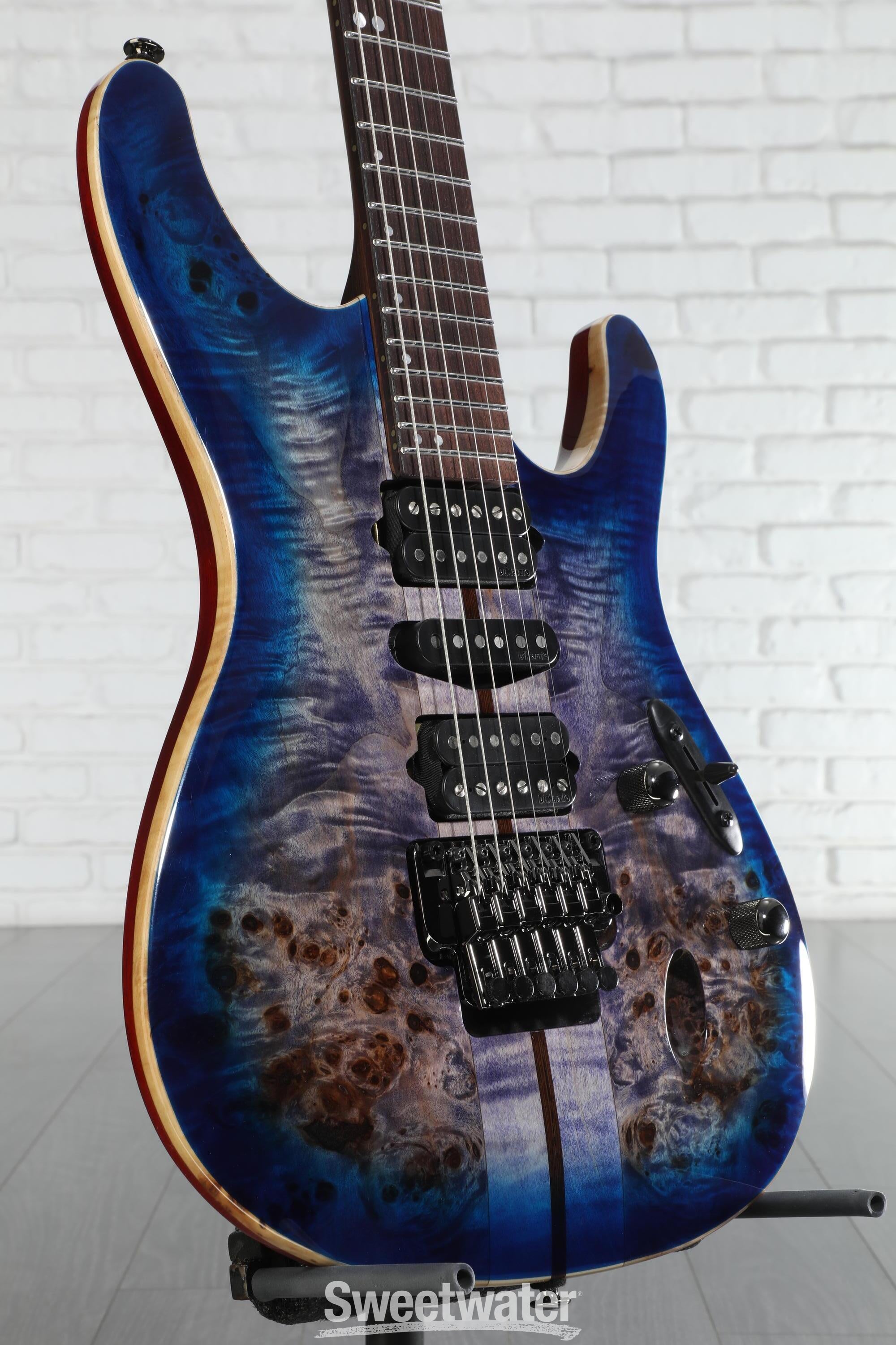 Ibanez Premium S1070PBZ Electric Guitar - Cerulean Blue Burst