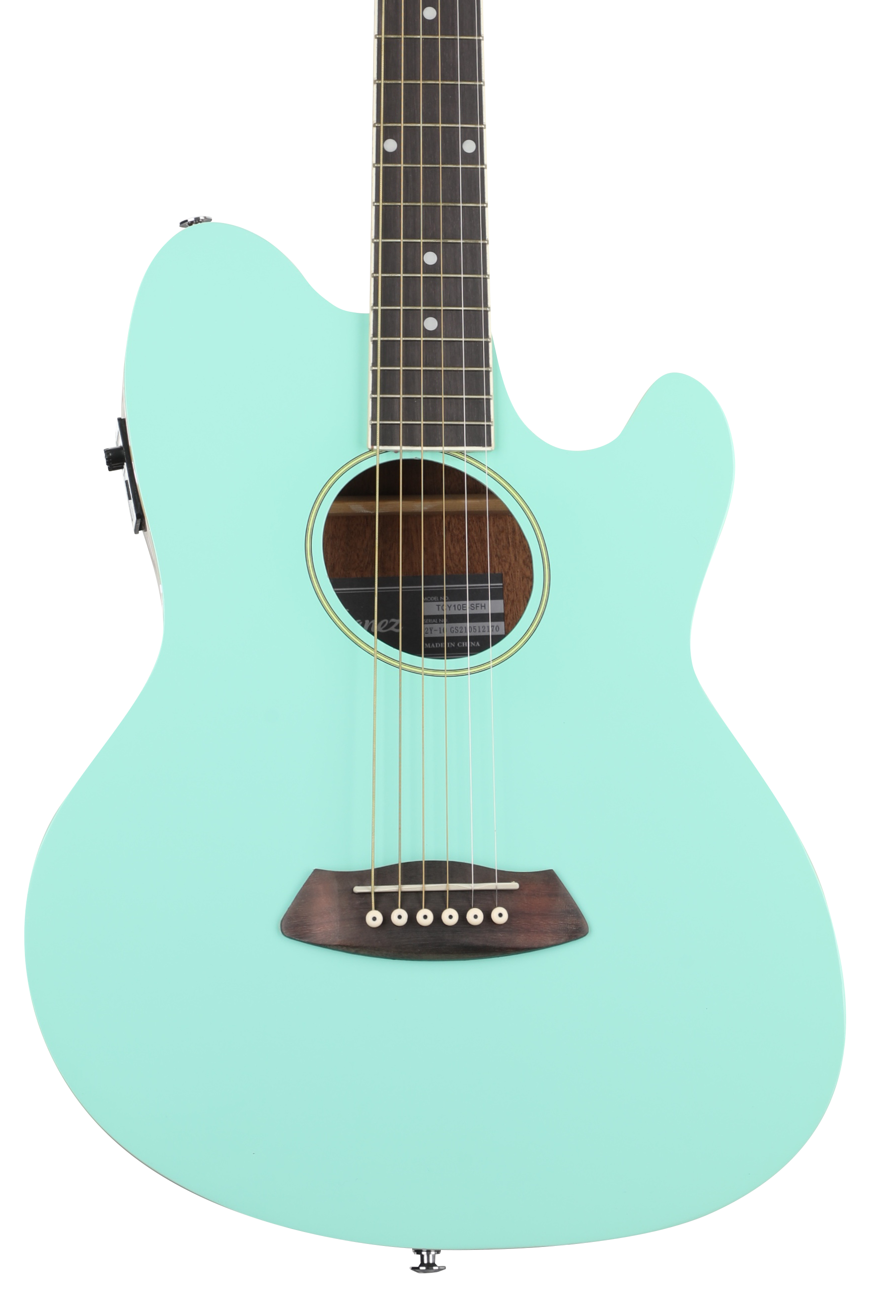 Ibanez Talman TCY10E AcousticElectric Guitar Sea Foam Green Sweetwater
