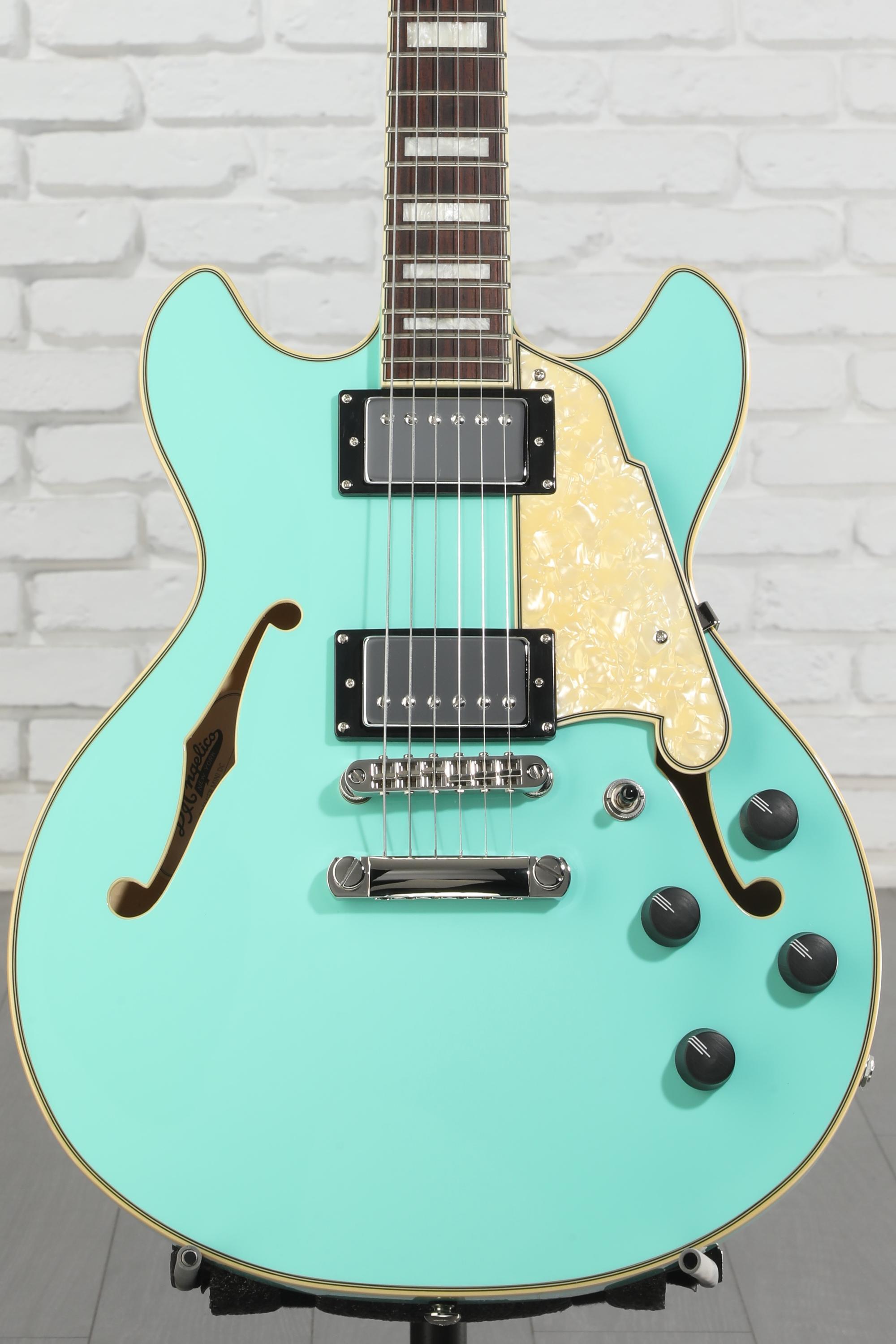 D'Angelico Premier Mini DC Electric Guitar - Surf Green with