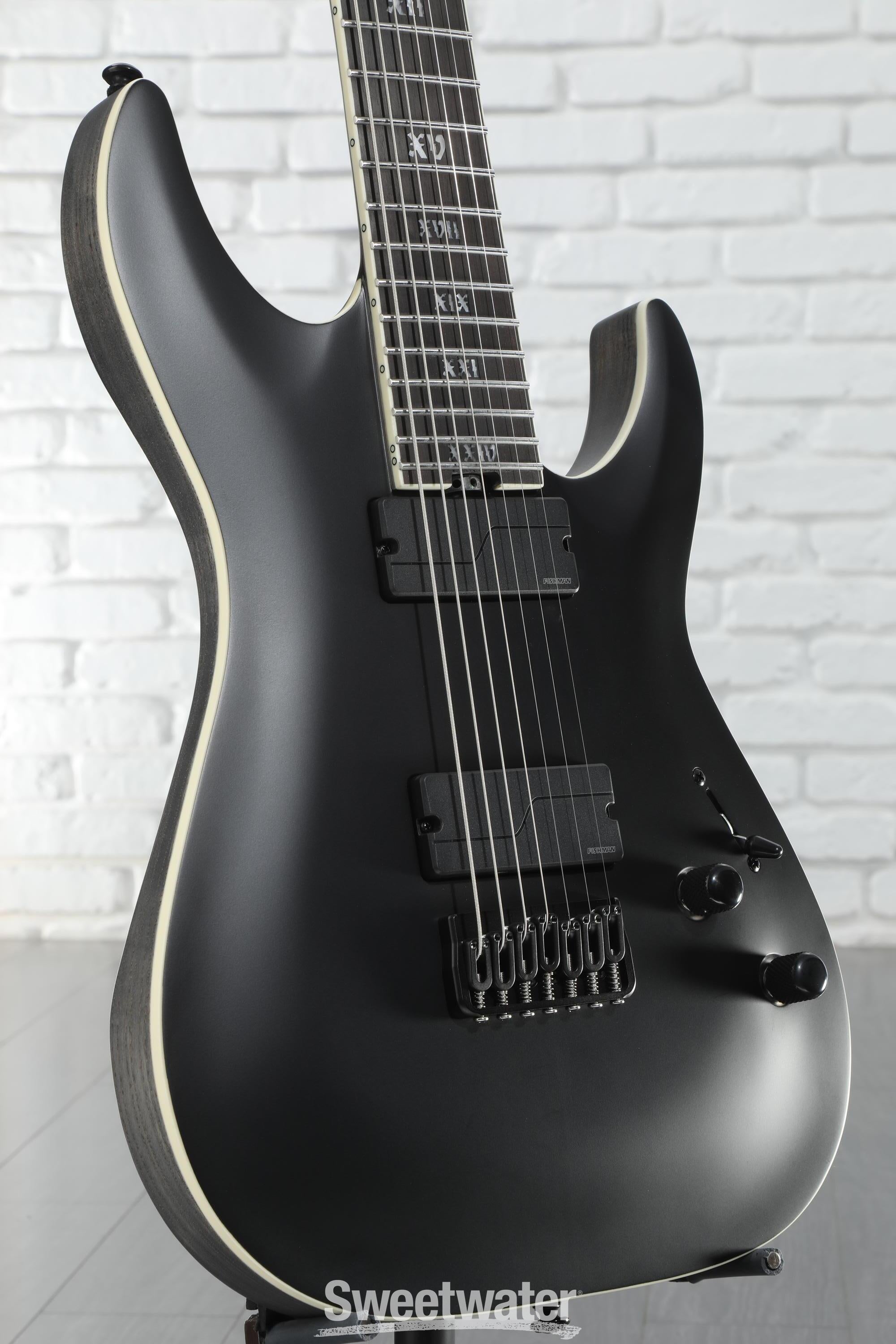 Schecter C-7 SLS Evil Twin Electric Guitar - Satin Black
