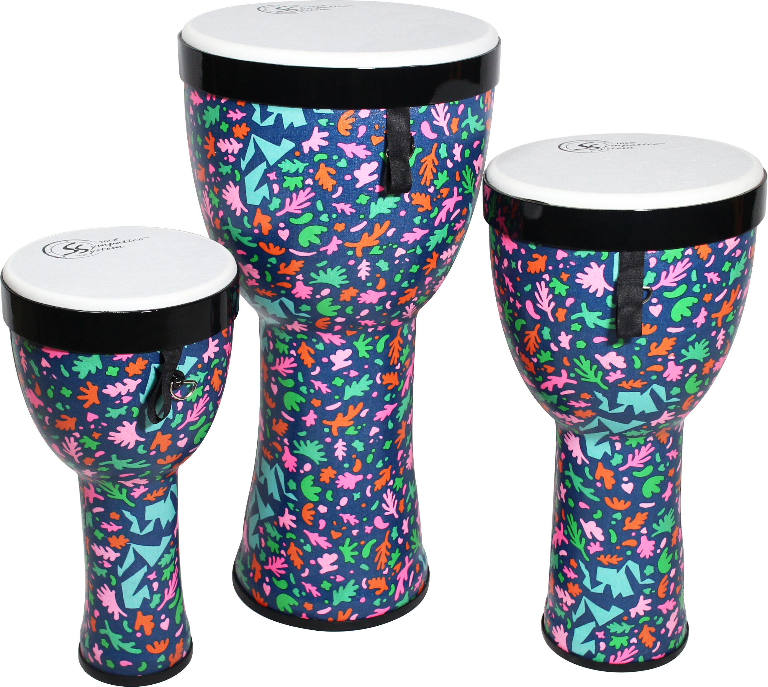 Toca Percussion Sympatico 3-piece Pretuned Nesting Djembe Set - Autumn Days