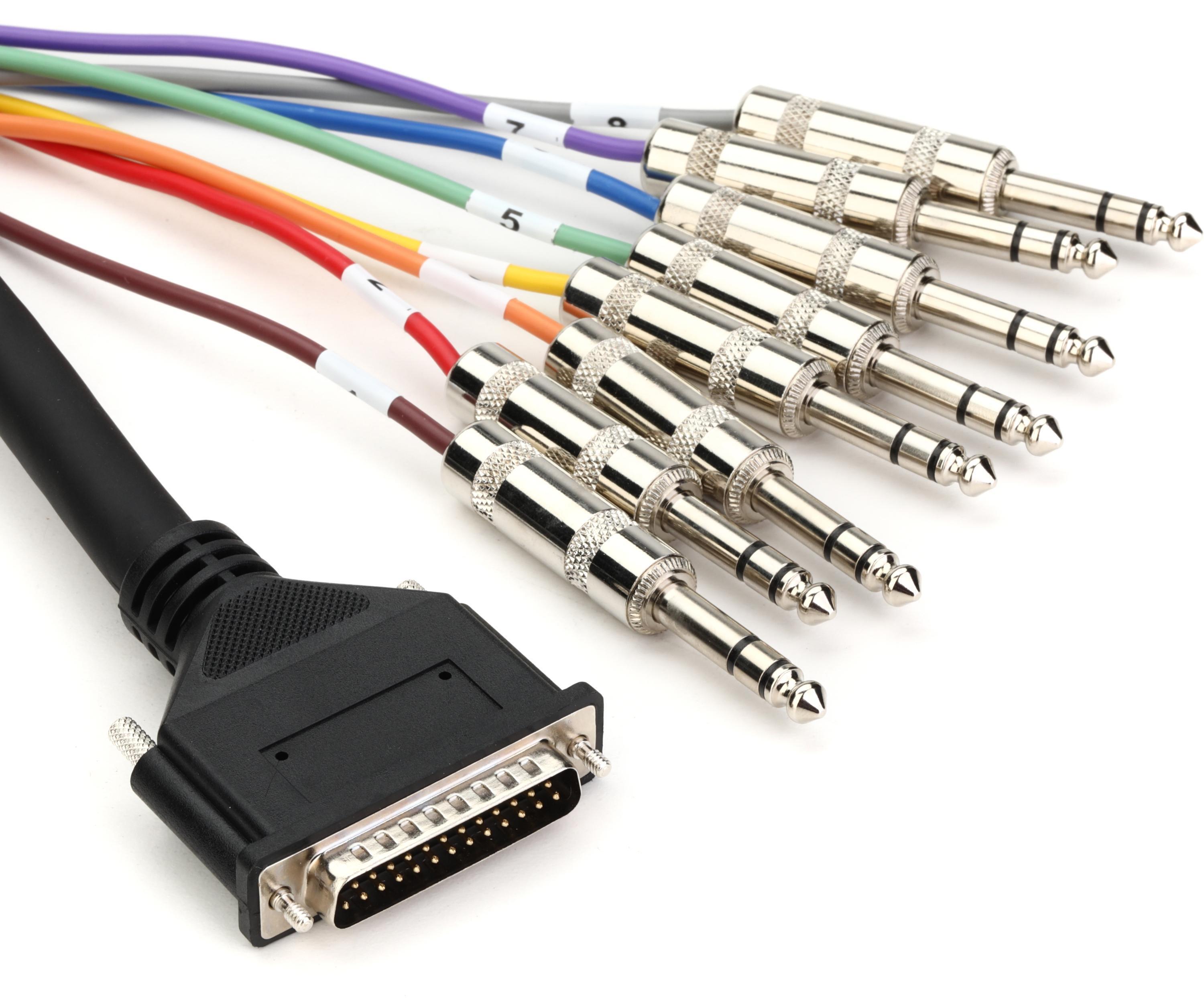Hosa DTP-802 8-channel DB25 to 1/4 inch TRS Snake - 6.6 foot