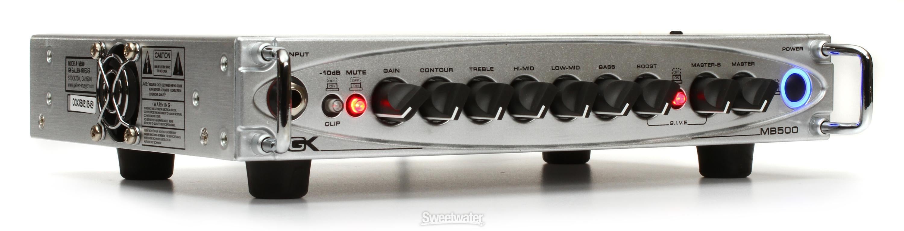 Gallien-Krueger MB500 500-Watt Ultra Light Micro Bass Head Reviews |  Sweetwater