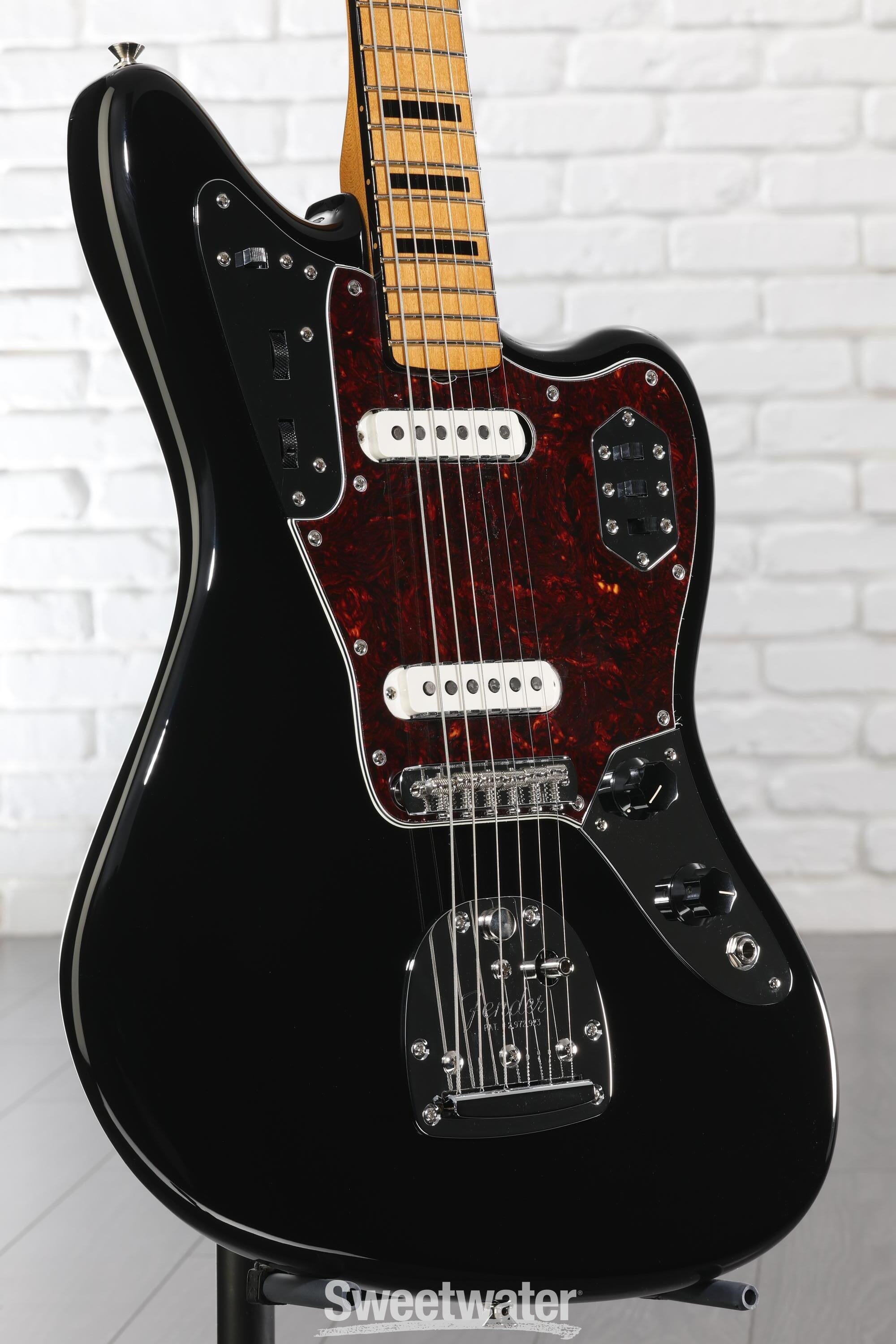 Fender Vintera II '70s Jaguar Electric Guitar - Black | Sweetwater