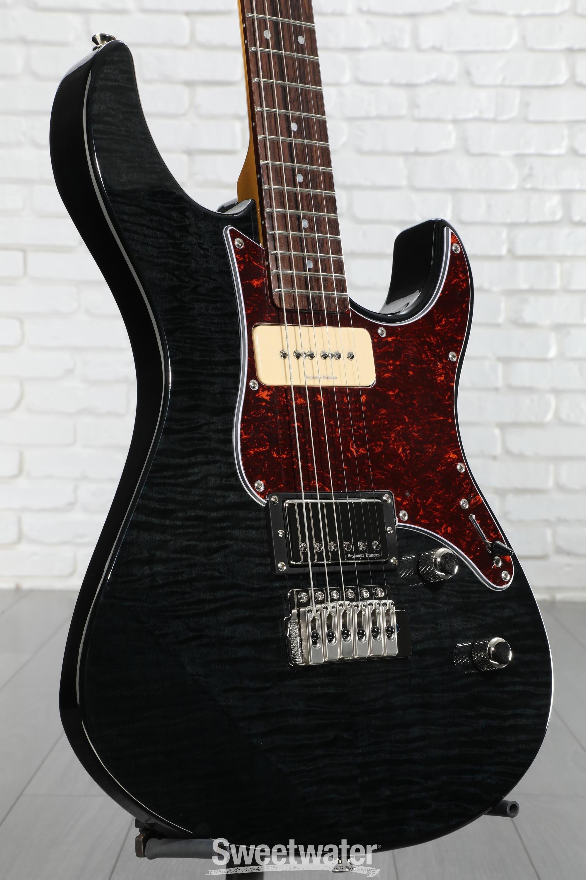 Yamaha PAC611VFM Pacifica Electric Guitar - Trans Black | Sweetwater
