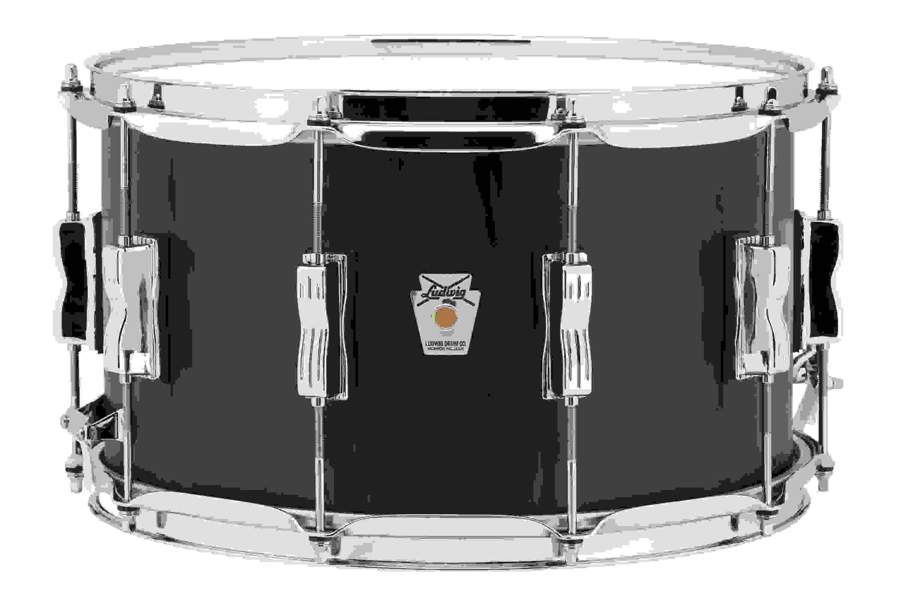 Ludwig Standard Maple Snare Drum - 8'x14' - Black Flames