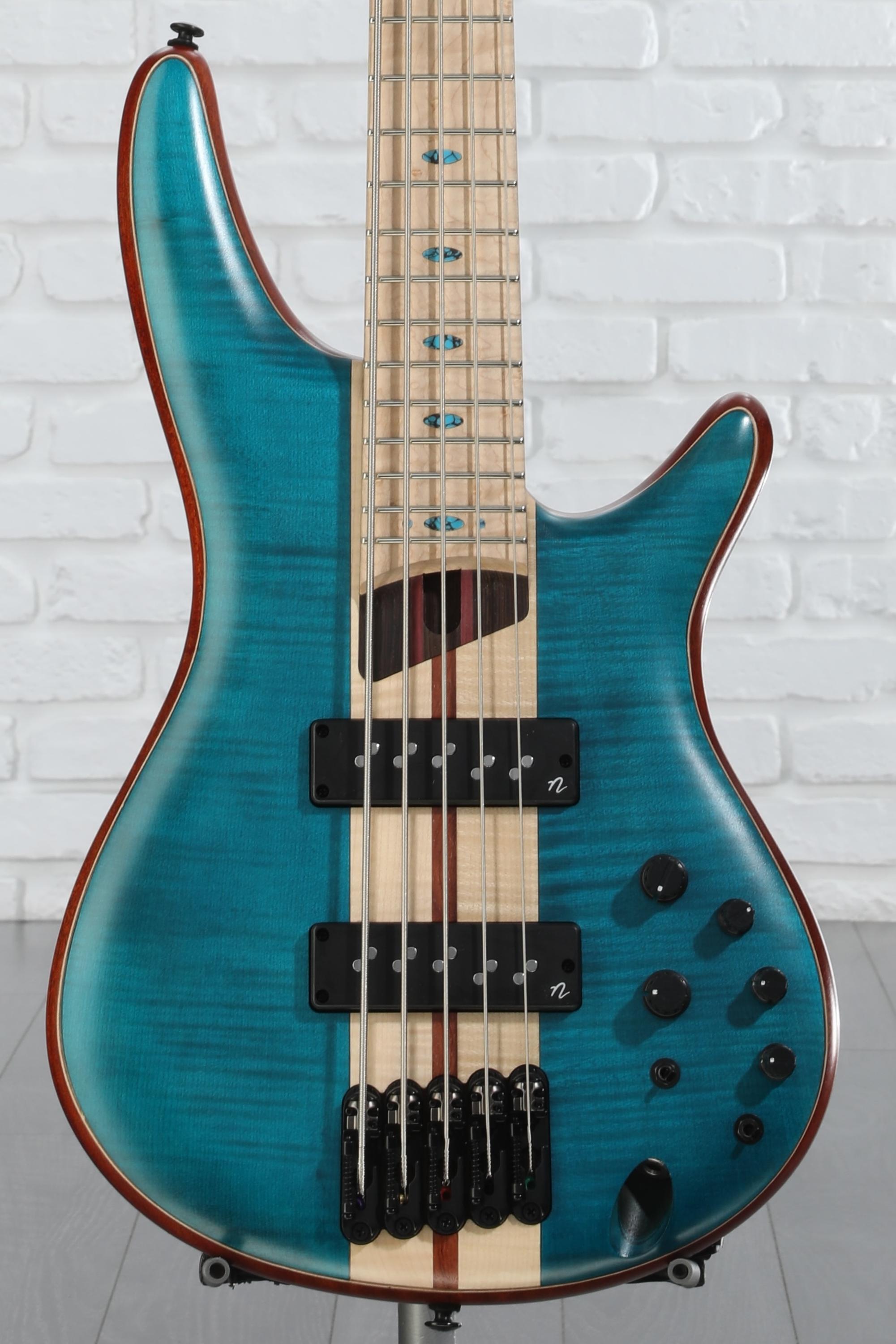 安価 Ibanez SR Premium 5-string Electric Bass - Caribbean Green ベース