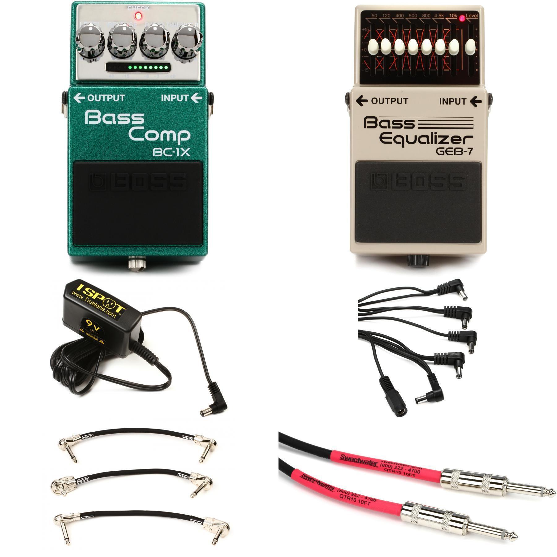 Boss BC-1X Bass Compressor and GEB-7 Bass EQ Pedal Pack with