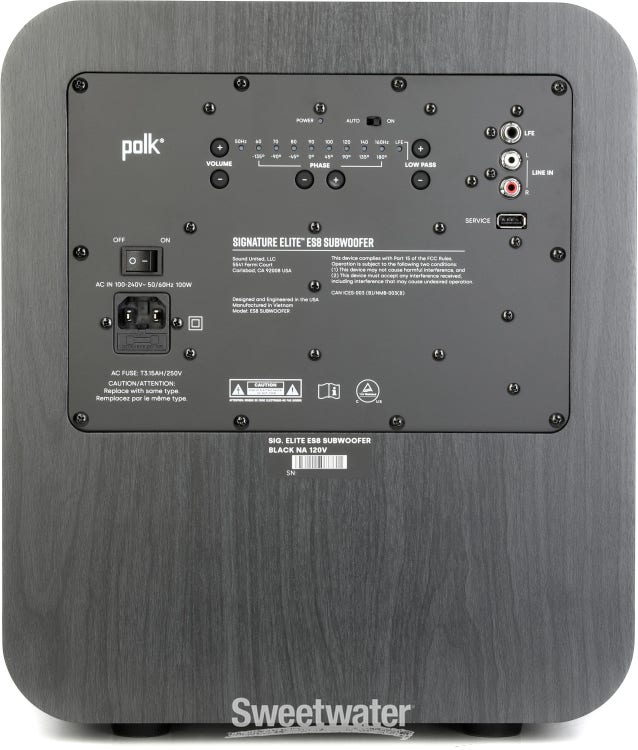 Polk Audio Signature Elite ES8 8-inch 100-watt Subwoofer Sweetwater