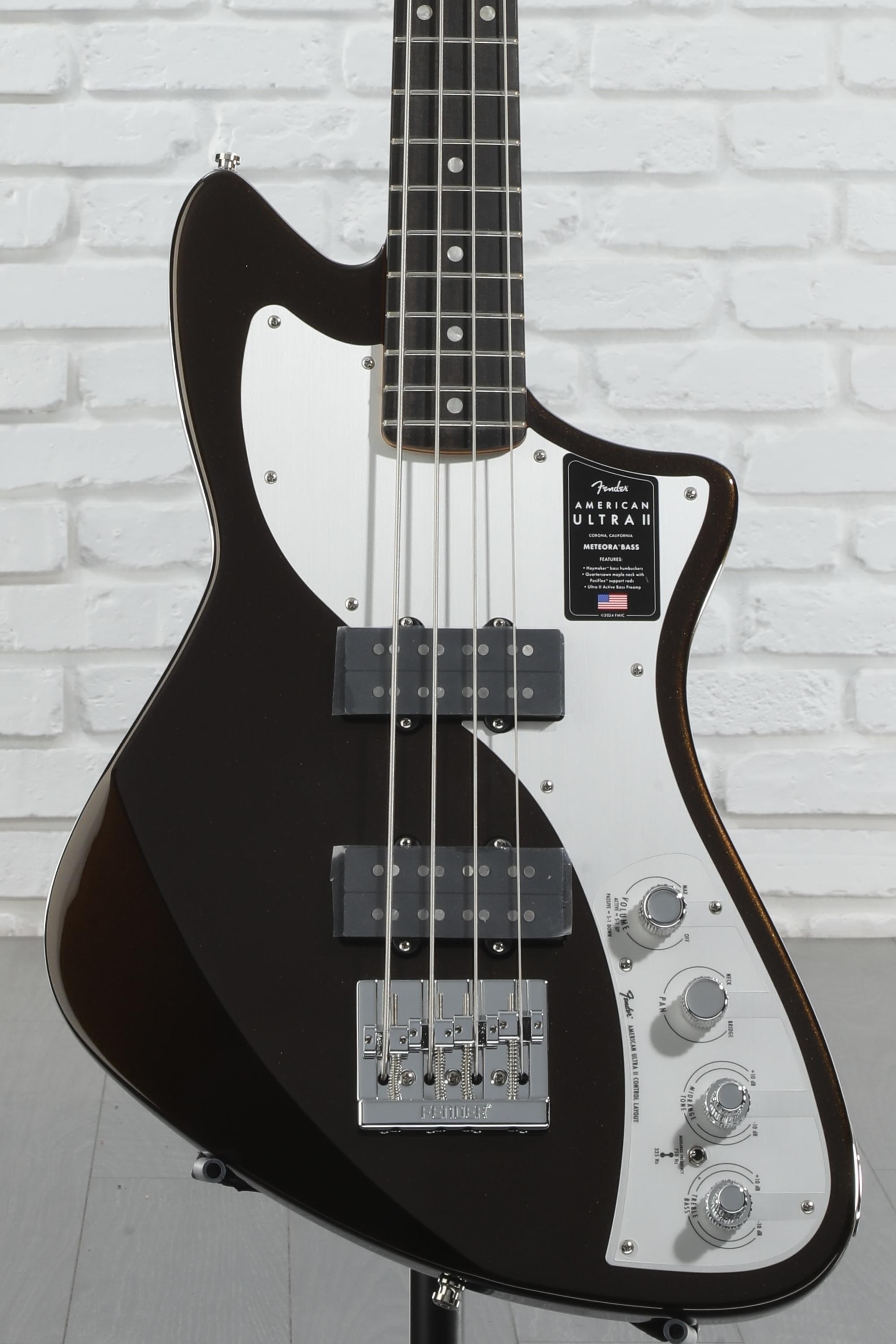 Fender American Ultra II Meteora Bass - Texas Tea, Ebony