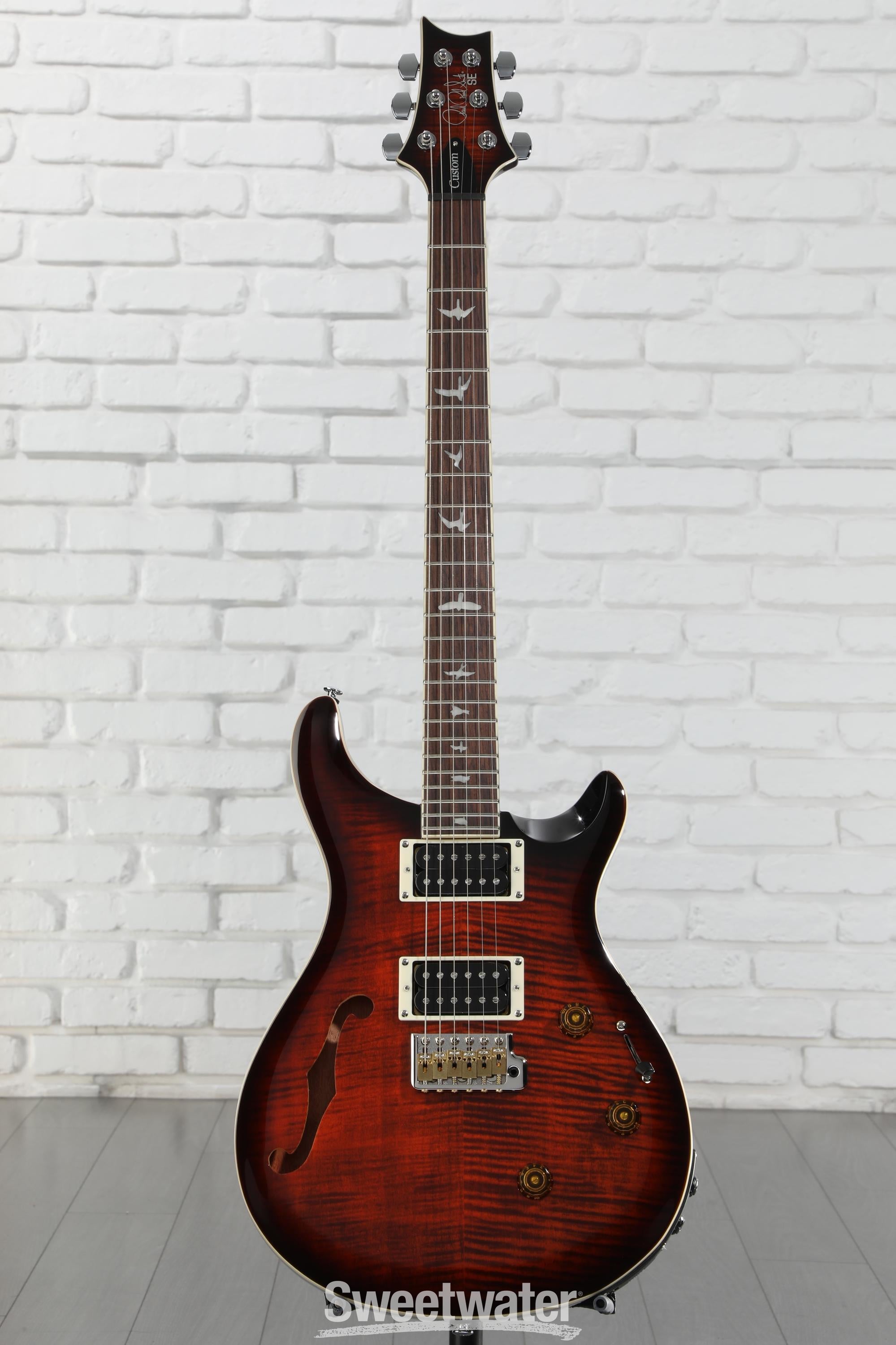 PRS SE Custom 24 Semi-Hollow Piezo Electric Guitar - Orange