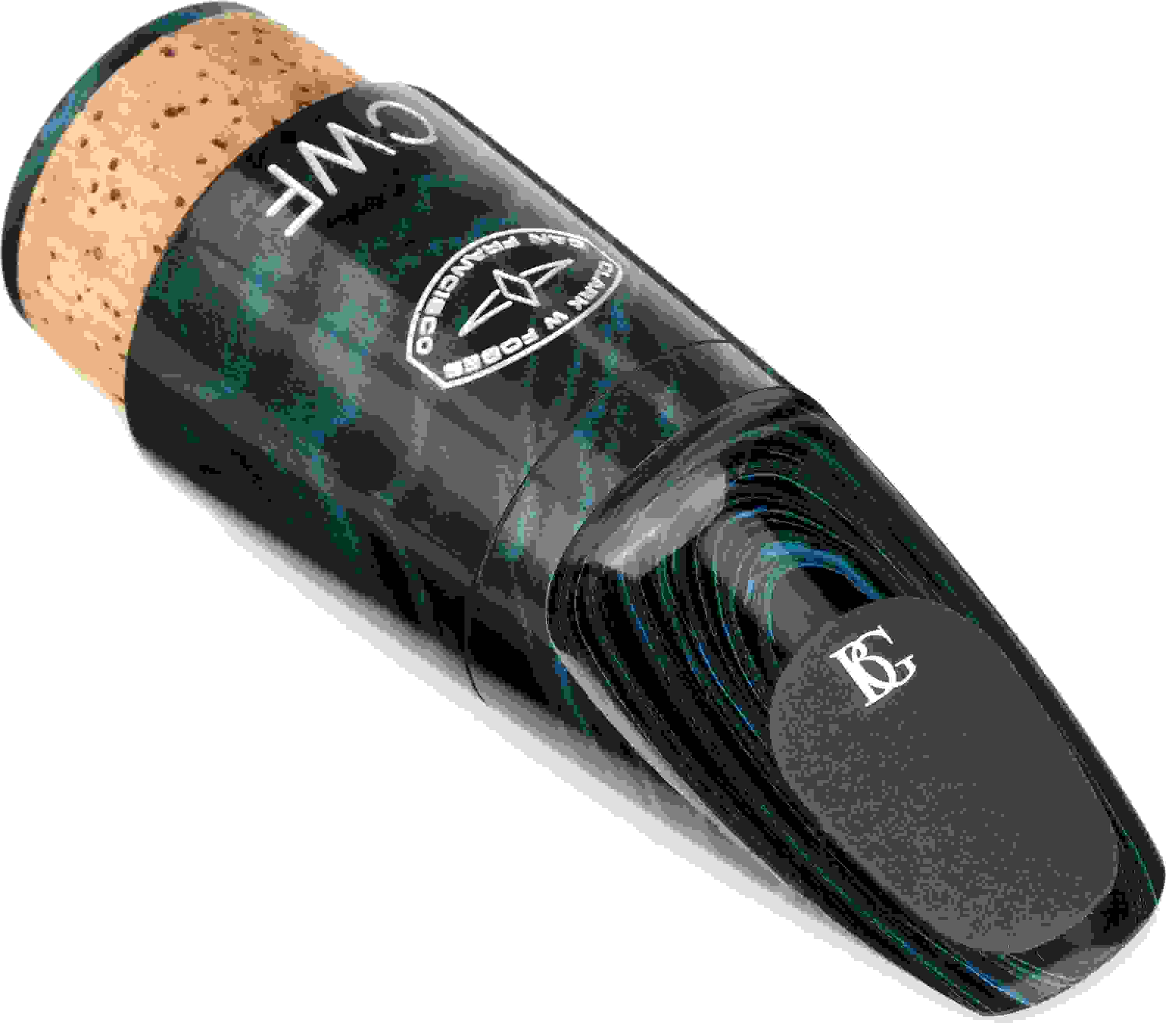 Clark W Fobes 10K Bass Clarinet Mouthpiece - 1.80mm, Blue Marble