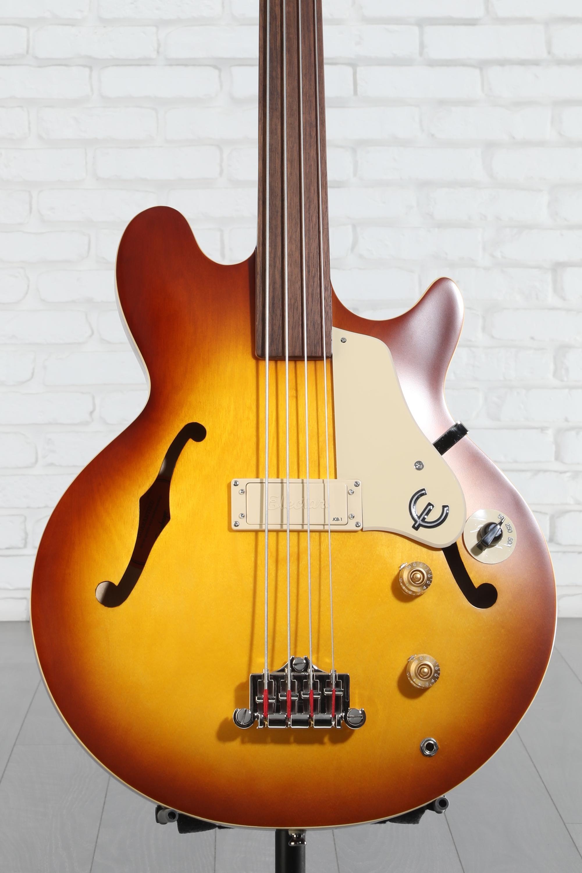 Epiphone Jack Casady Fretless Signature Bass Guitar - Aged Royal