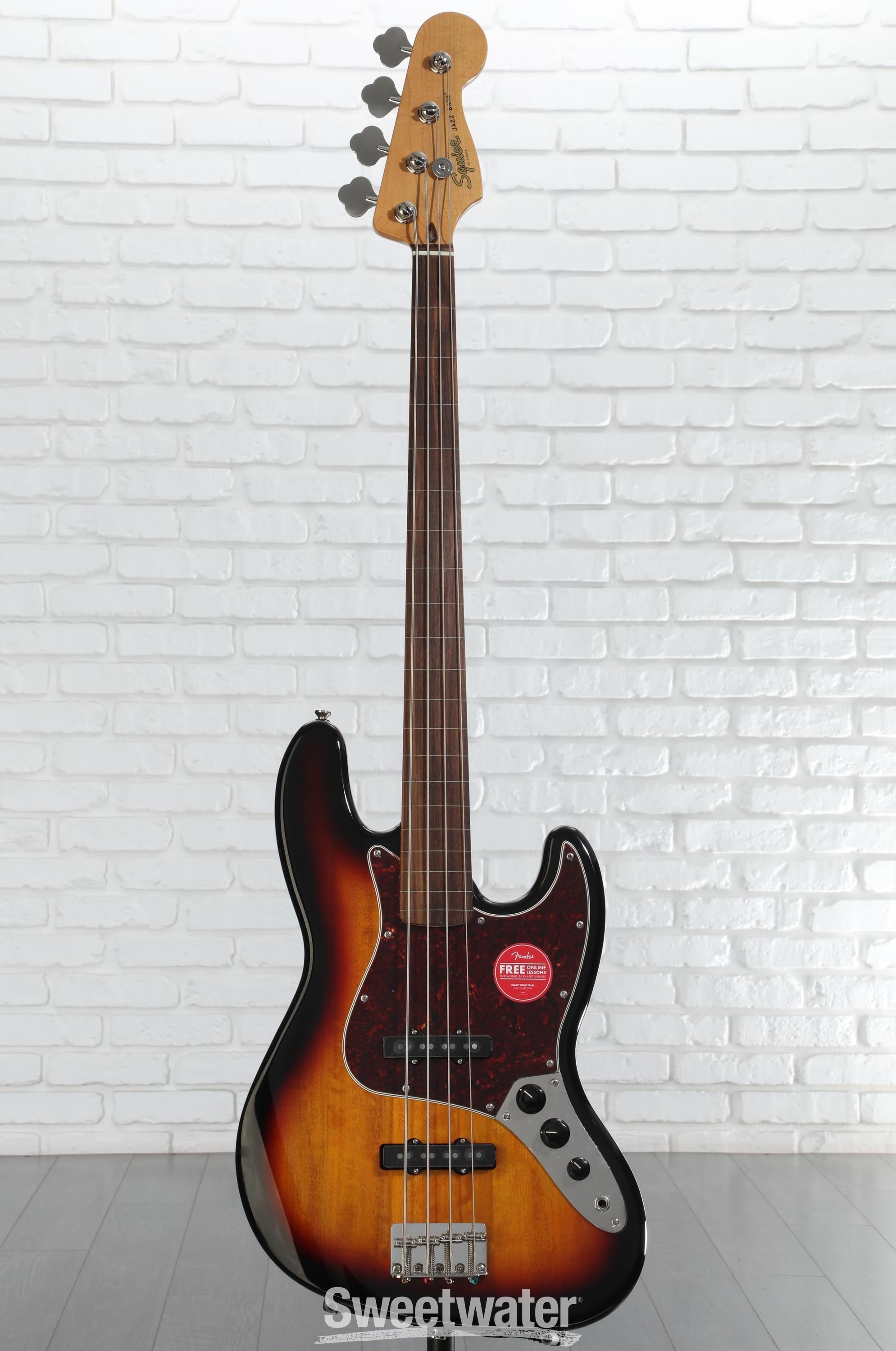 Squier Classic Vibe '60s Fretless Jazz Bass - 3-Tone