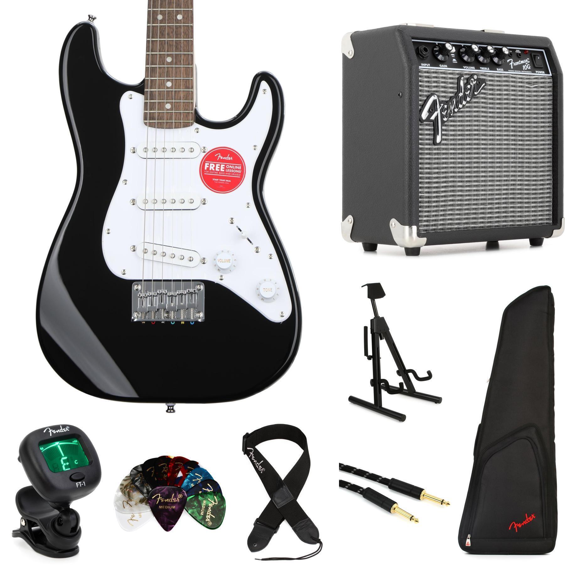 Squier Mini Strat Electric Guitar and Fender Amp Bundle