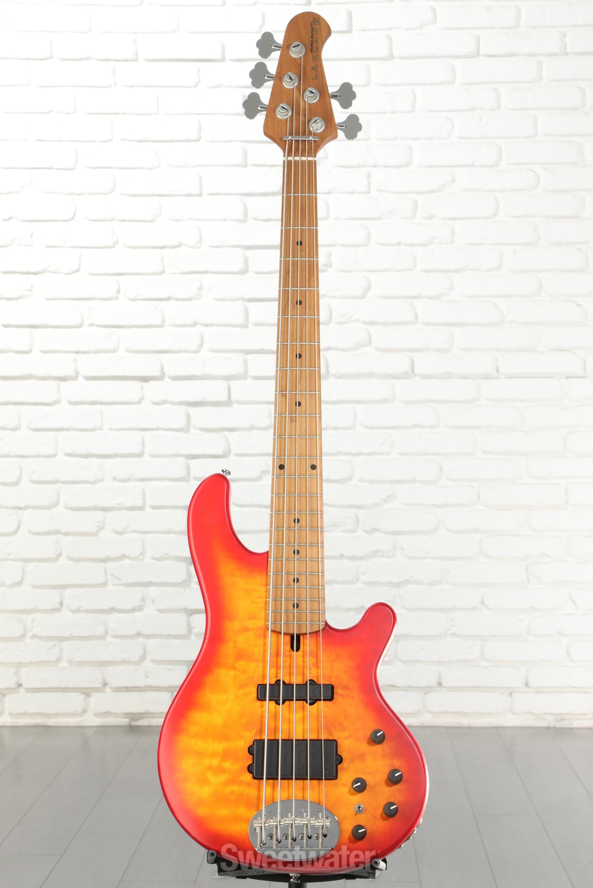 Lakland Skyline 55-02 Deluxe Bass Guitar - Satin Cherryburst with