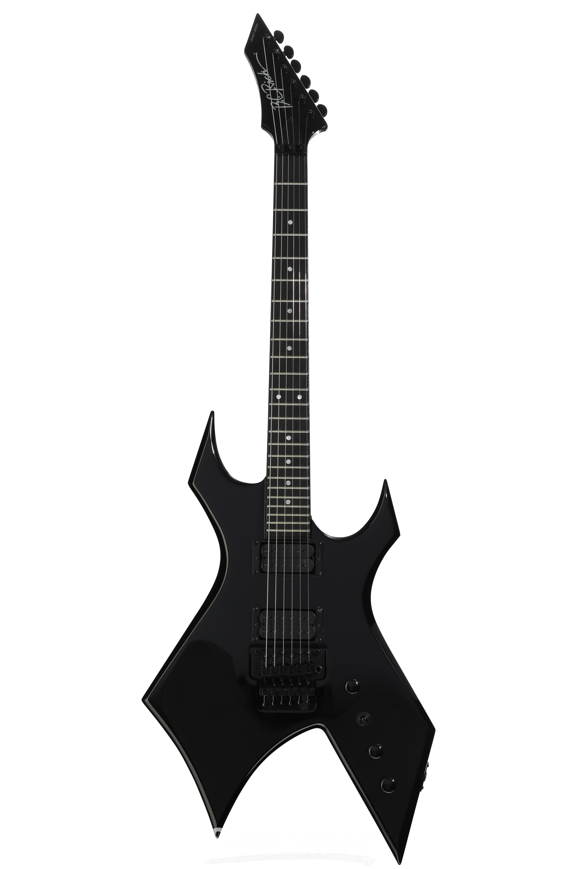 B.C. Rich Warlock Legacy Electric Guitar - Black, Floyd Rose