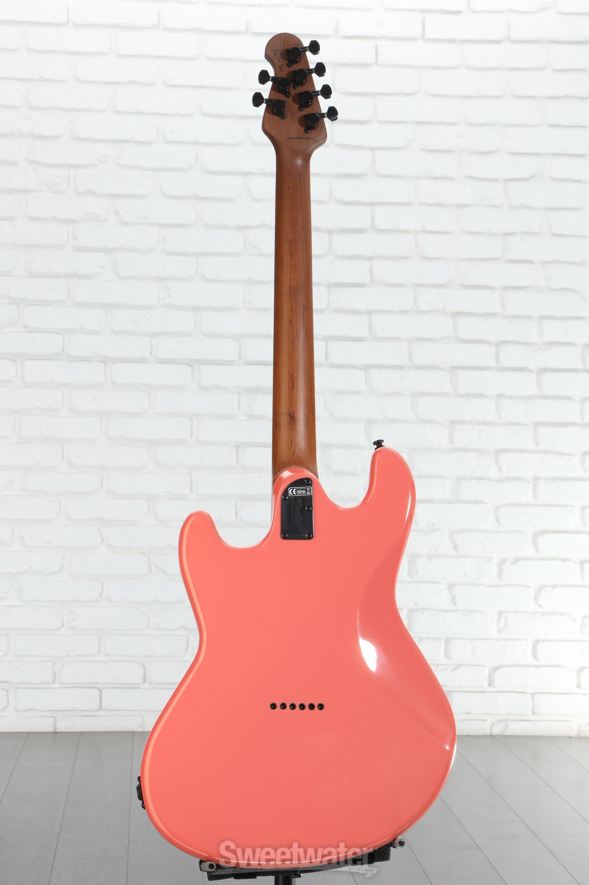 Sterling By Music Man Ryan "Fluff" Bruce Signature StingRay Electric Guitar - Rula Thumb Red, Rosewood Fingerboard