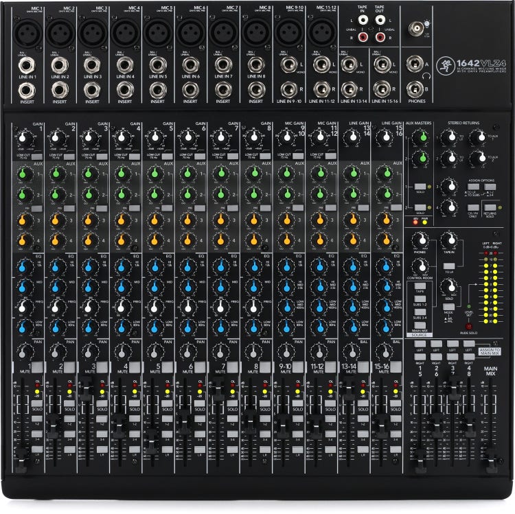 Mackie 1202VLZ4 12-Channel Compact Mixer – Conference Microphones