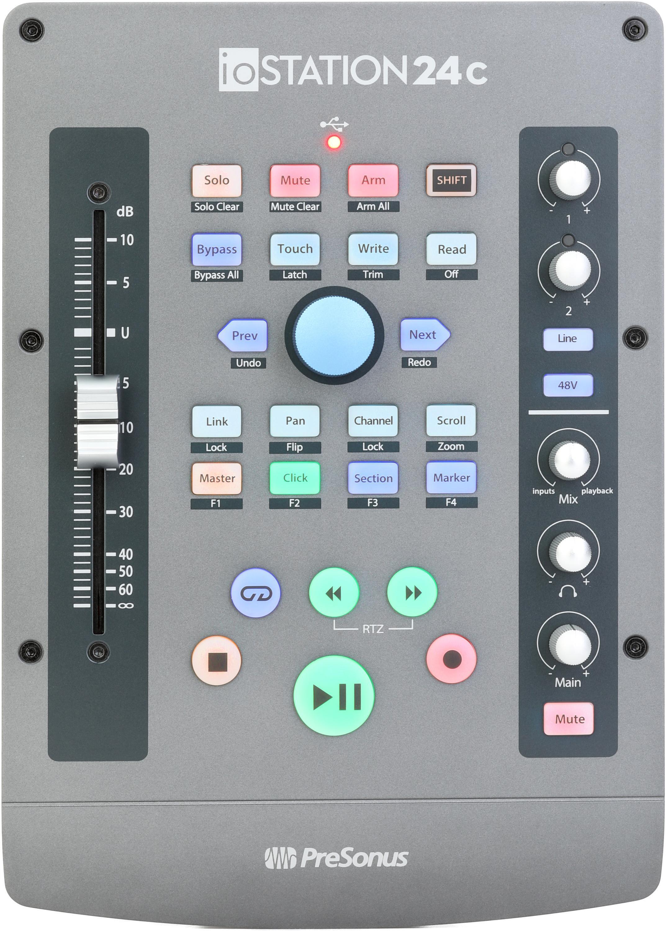 PreSonus ioSTATION 24c 2x2 USB-C Audio Interface and Production Controller