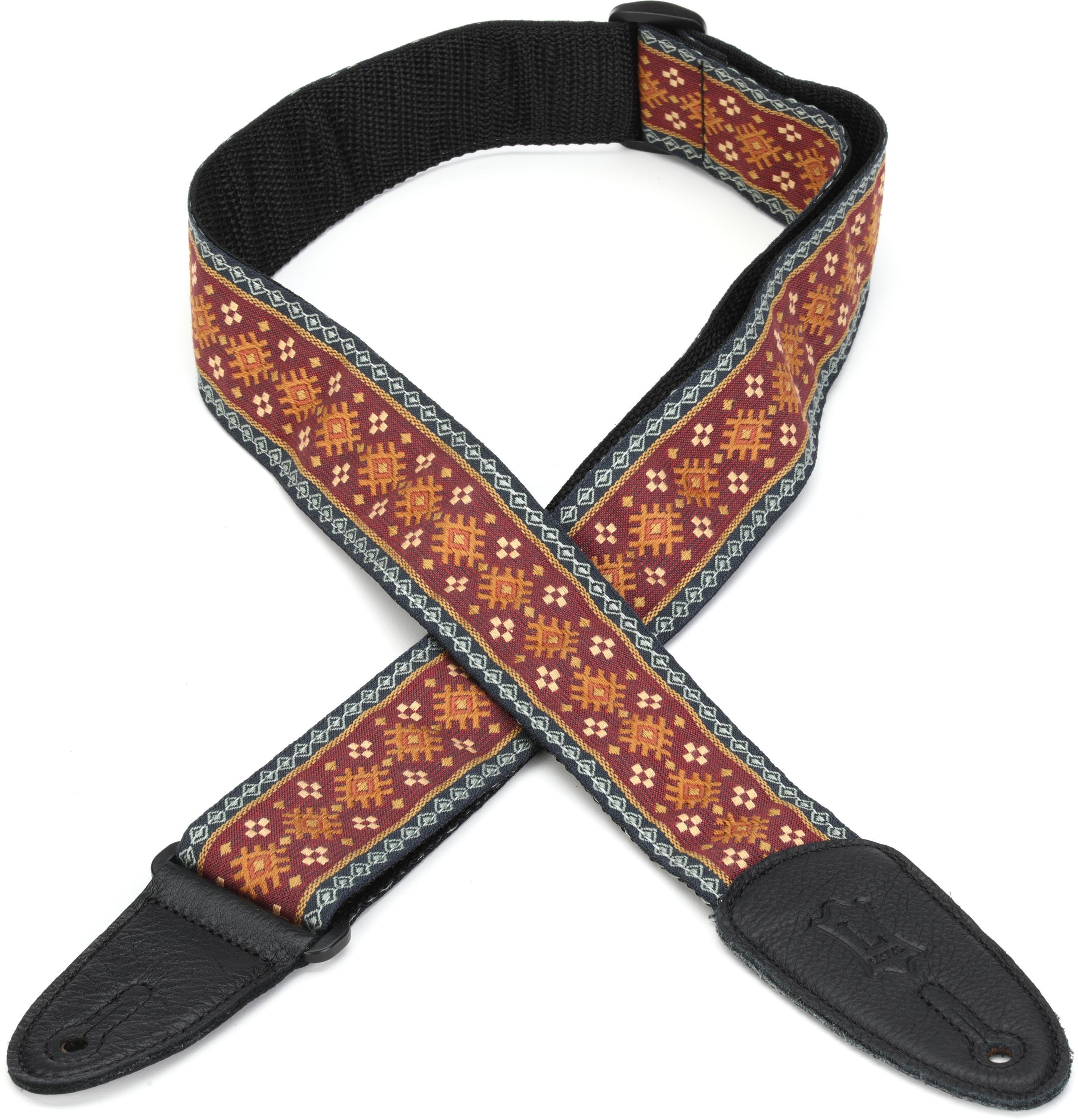 Photo of Levy's Hootenanny Guitar Strap - Red Aztec