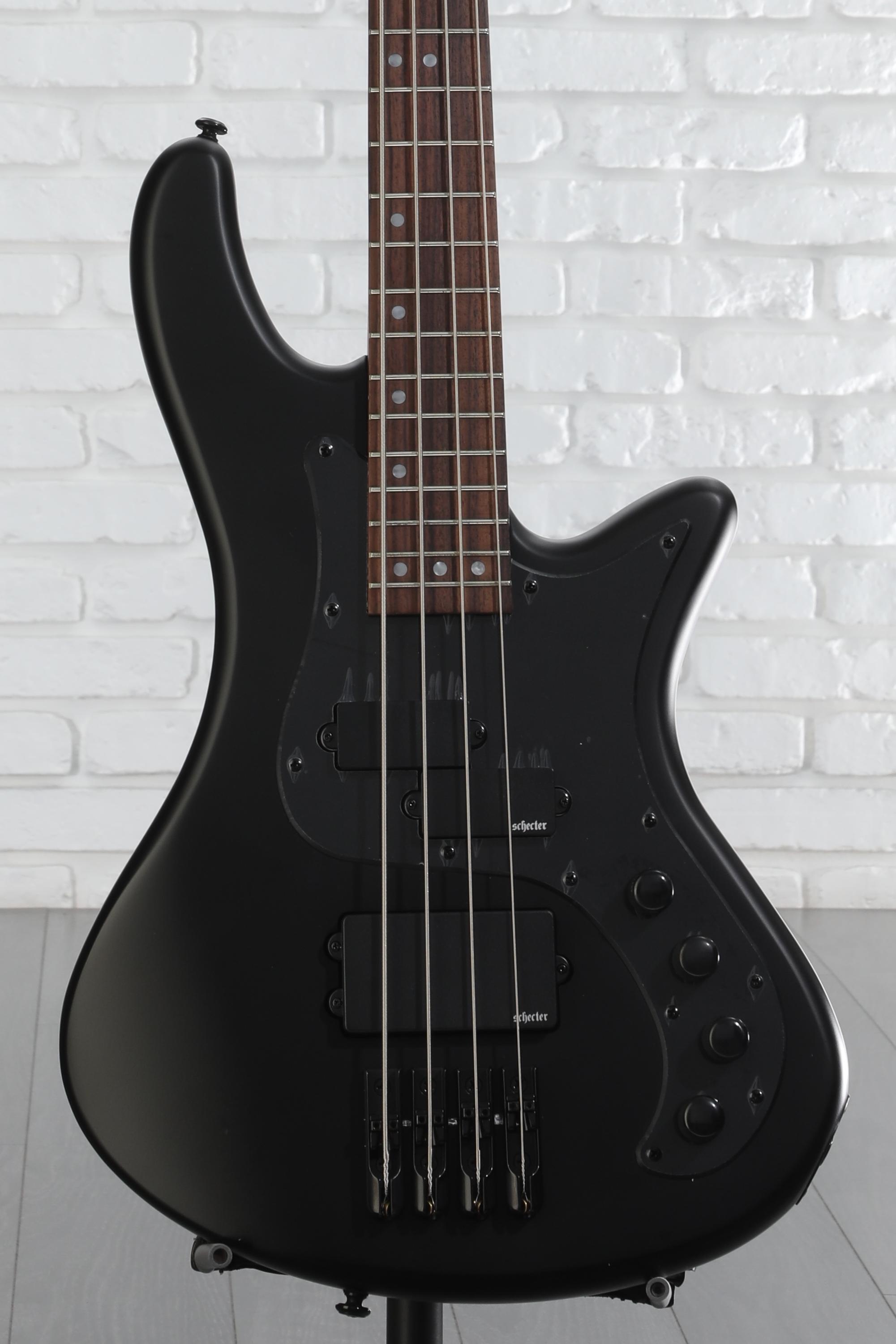 Schecter Stiletto Stealth 4 Bass Guitar - Satin Black