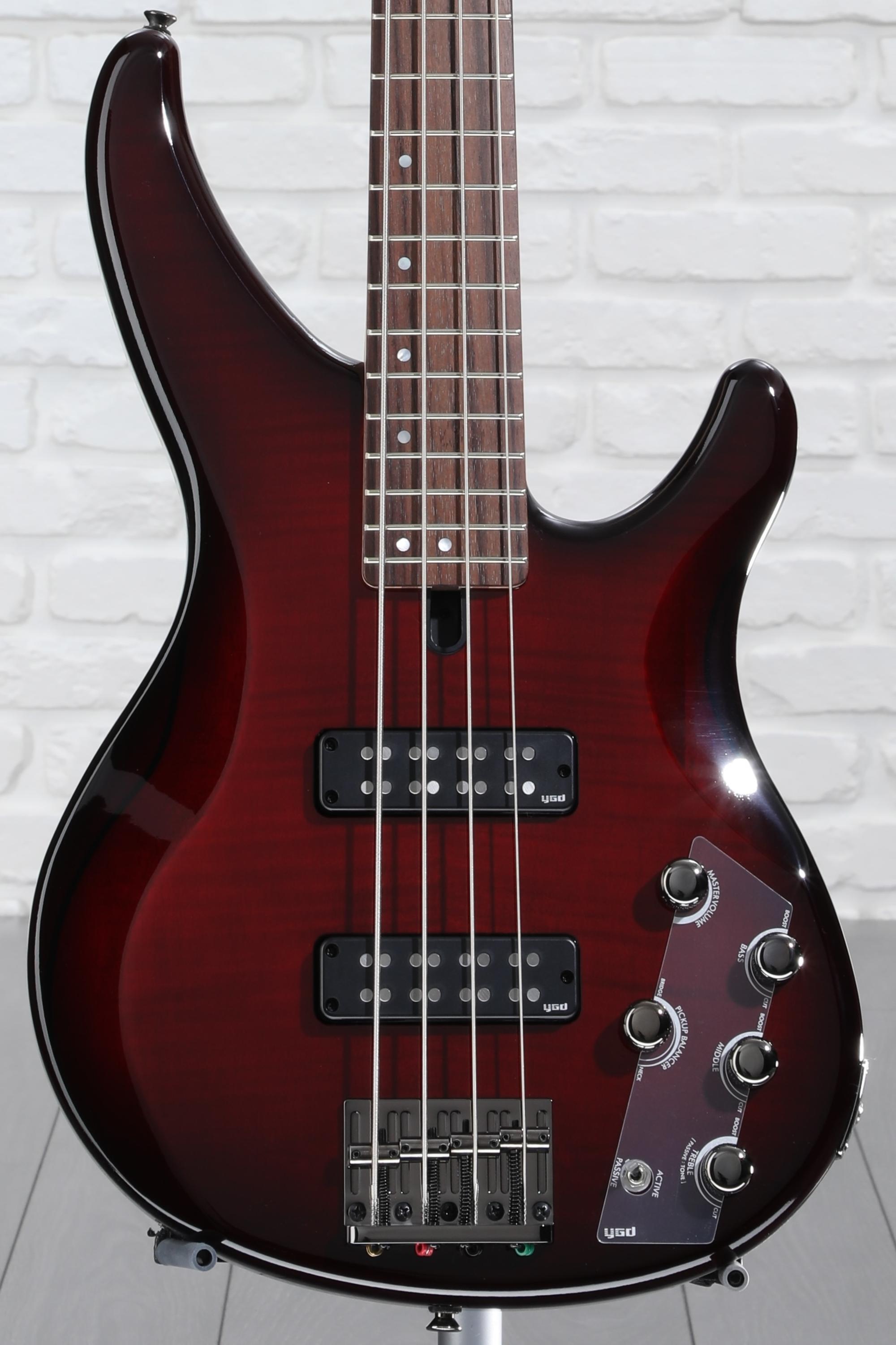 Yamaha TRBX604FM Bass Guitar - Dark Red Burst